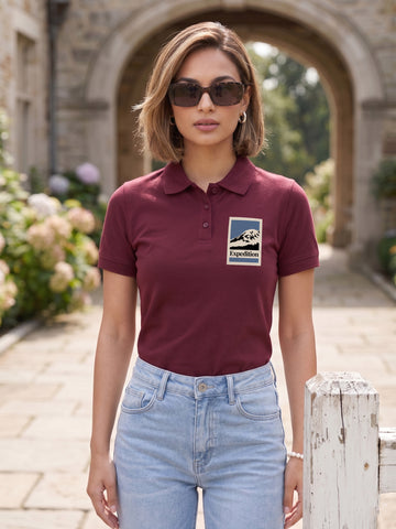 Womens Graphic Polo T-Shirt Expedition
