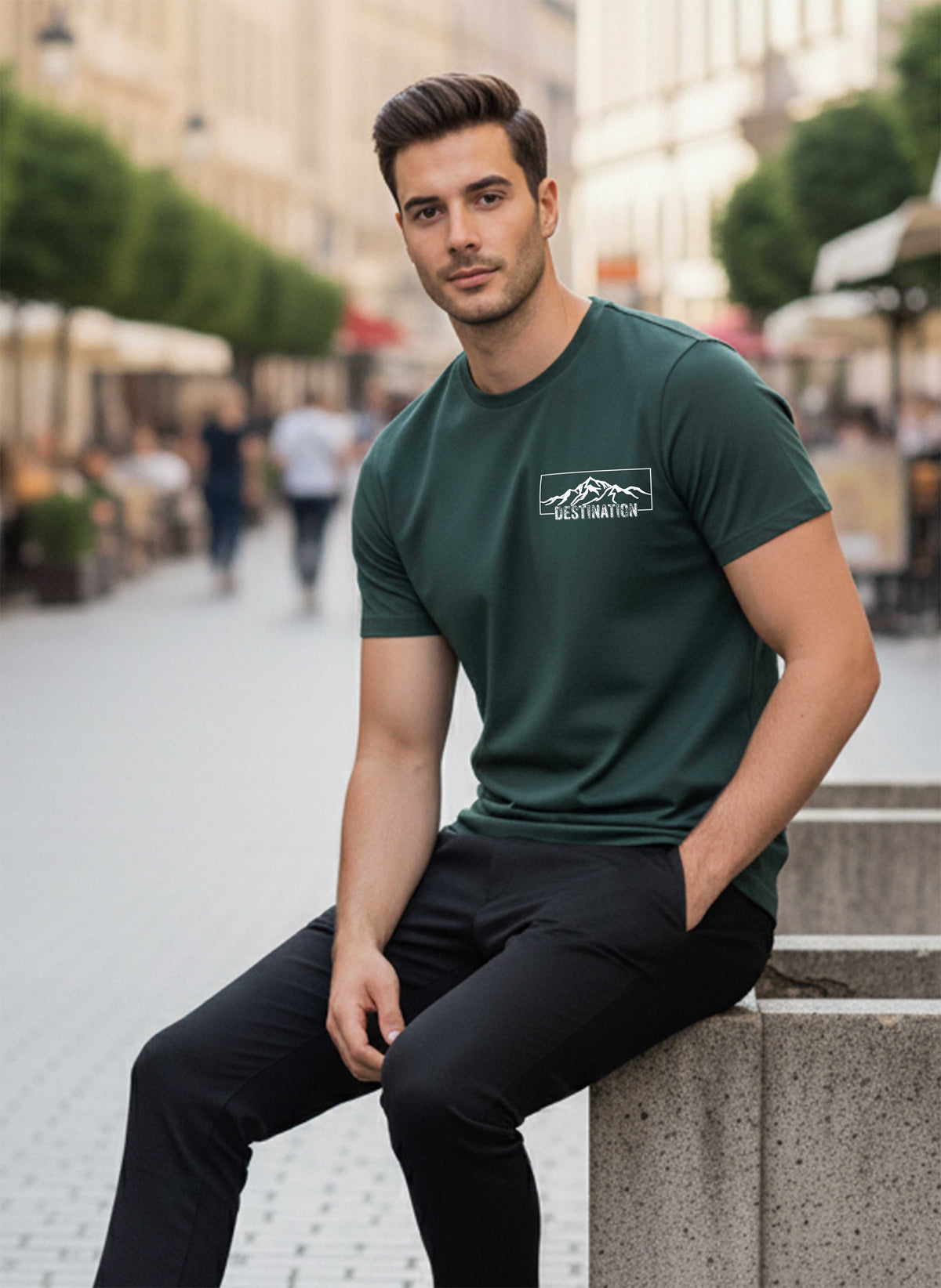 Mens Graphic Regular Half Sleeve T Shirt
