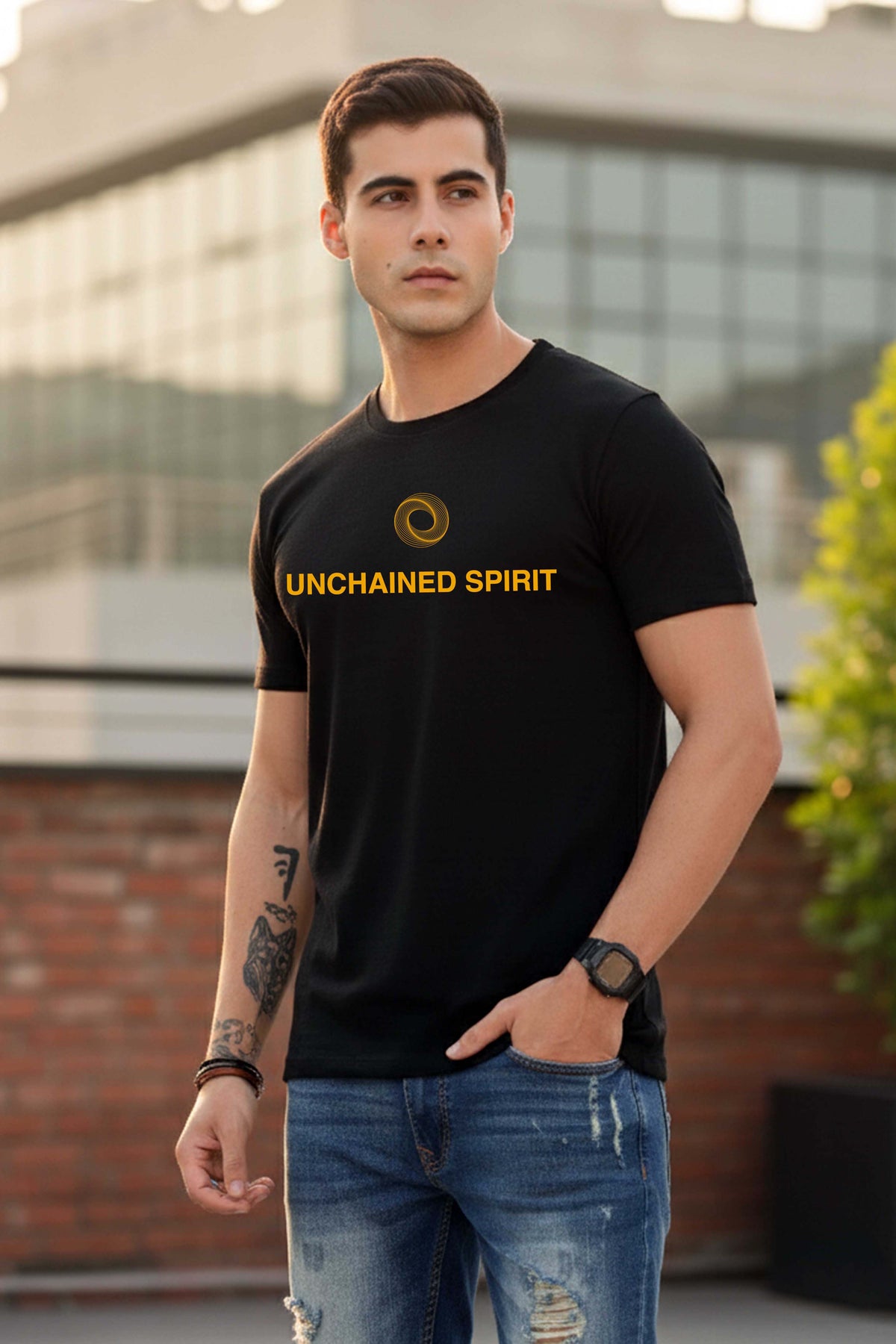 Mens Graphic Regular Half Sleeve T Shirt