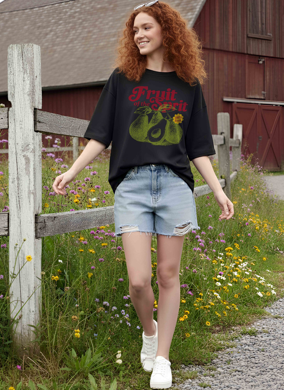 Graphic Oversized Tshirt Fruit