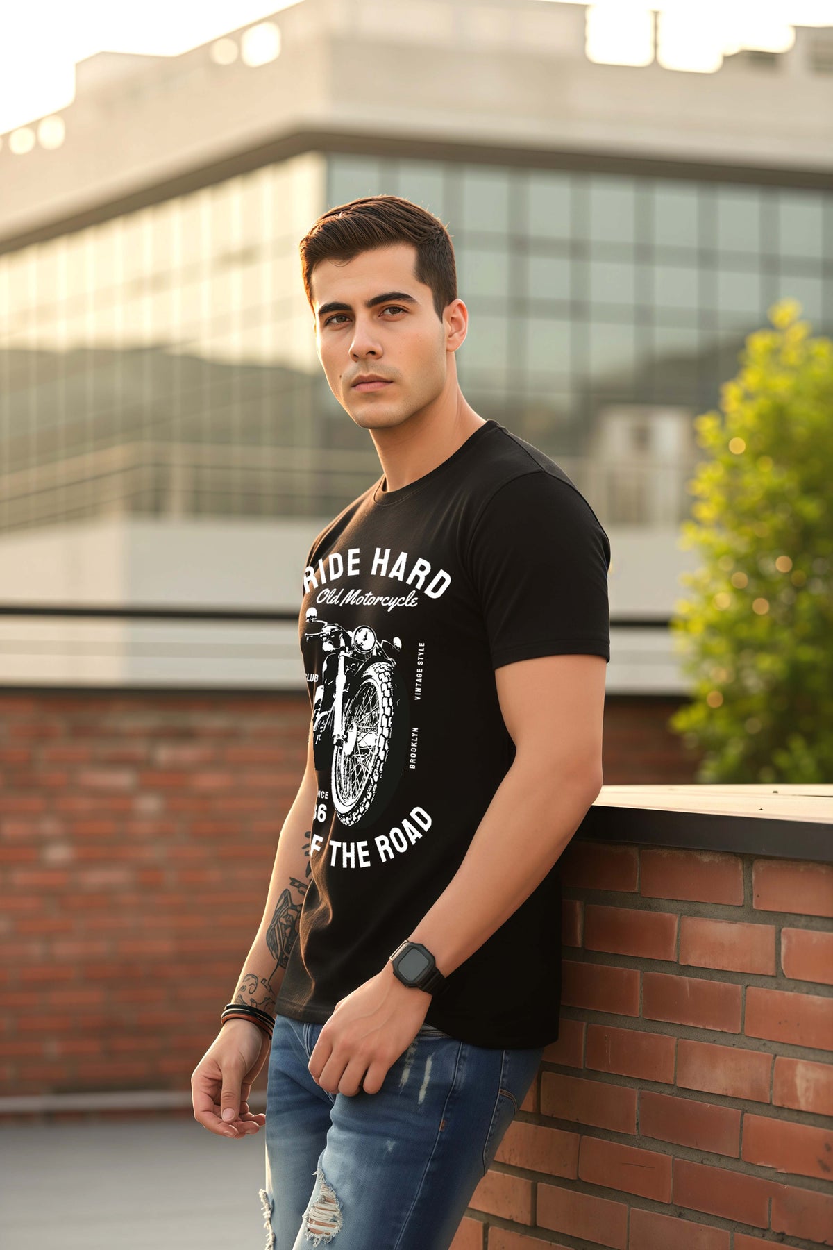 Mens Graphic Regular Half Sleeve T Shirt