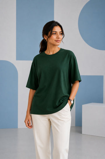 Bottle Green Oversized T-Shirt