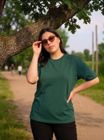 Bottle Green Plus Size T-Shirt