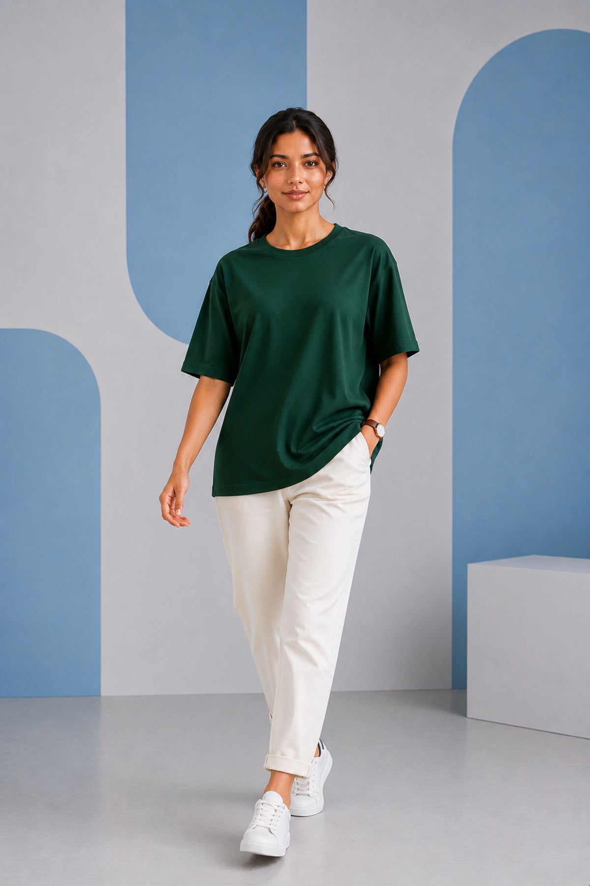 Bottle Green Oversized T-Shirt