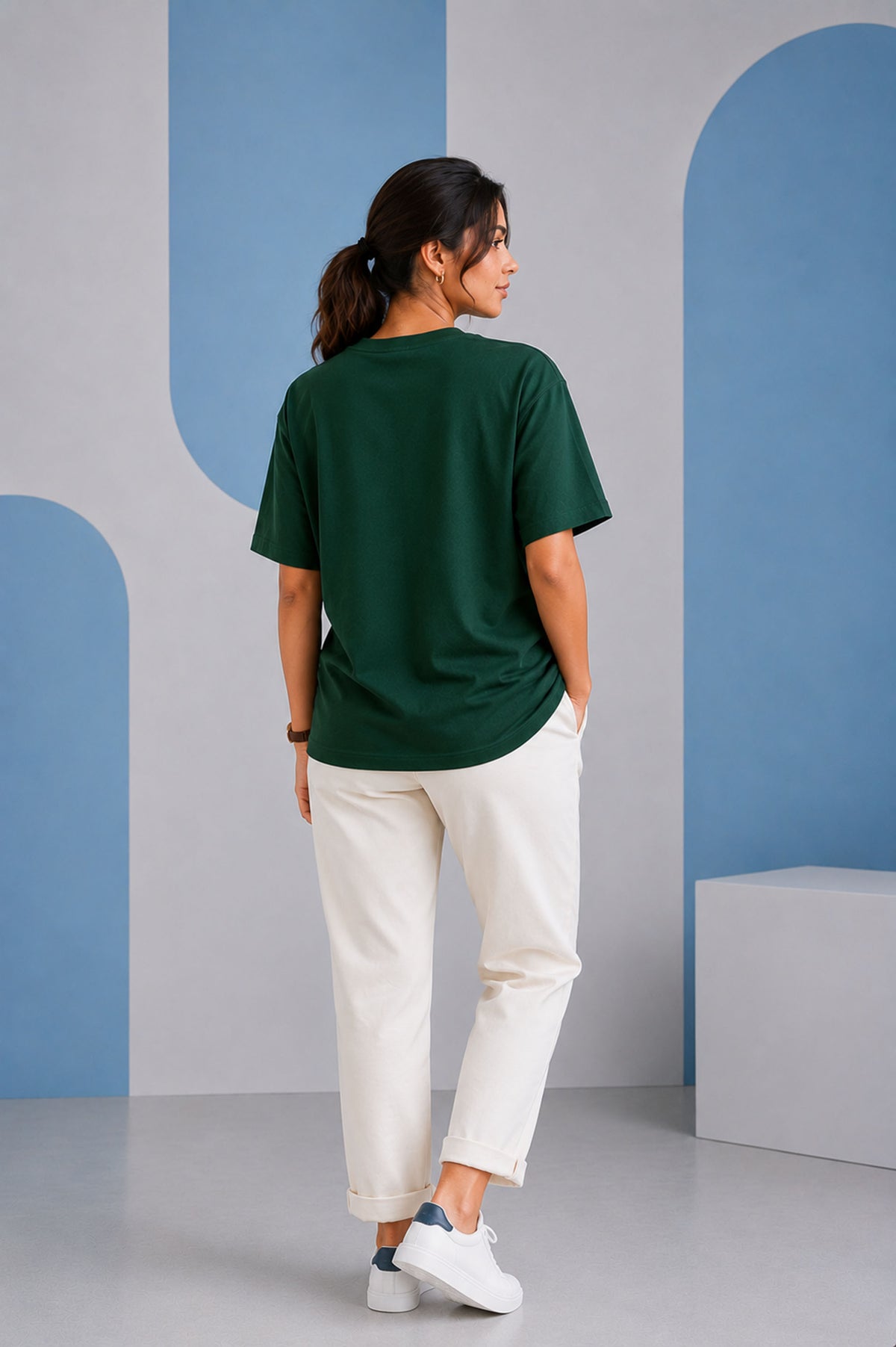 Bottle Green Oversized T-Shirt