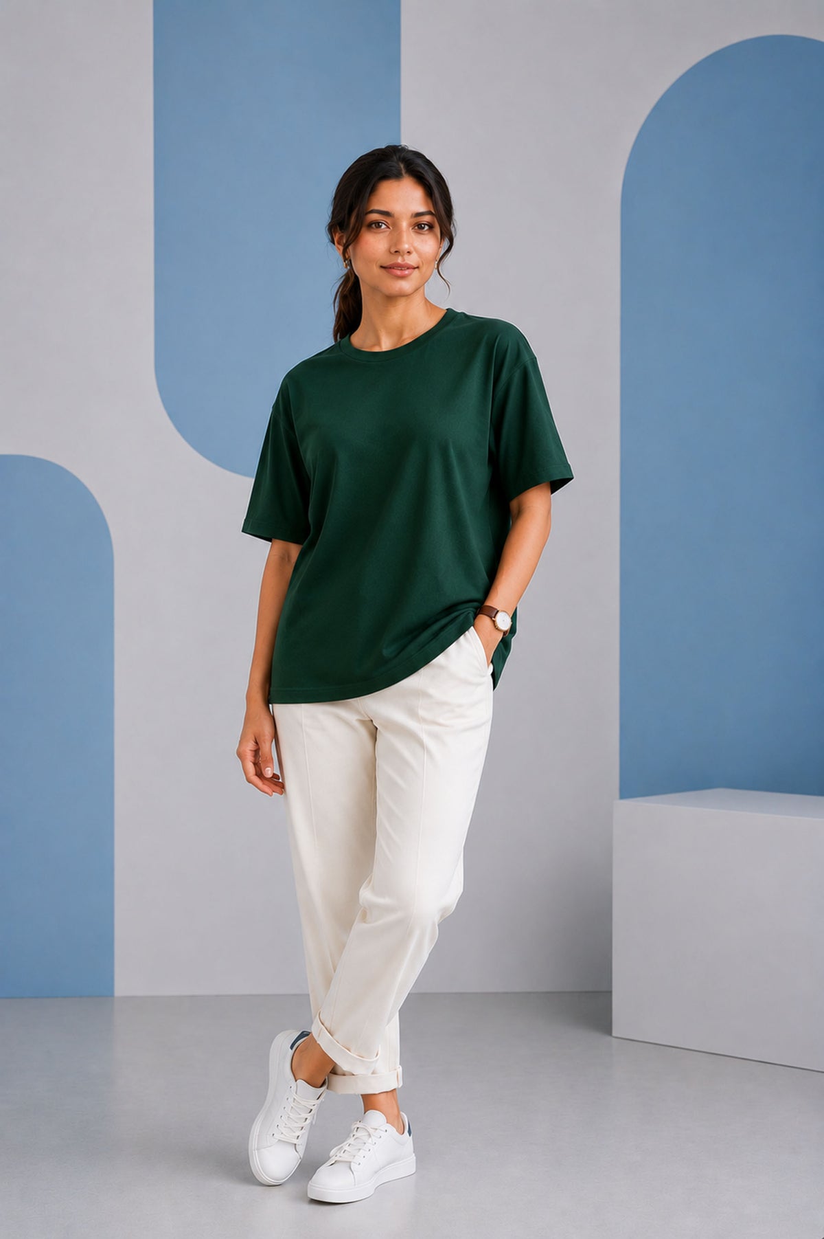 Bottle Green Oversized T-Shirt