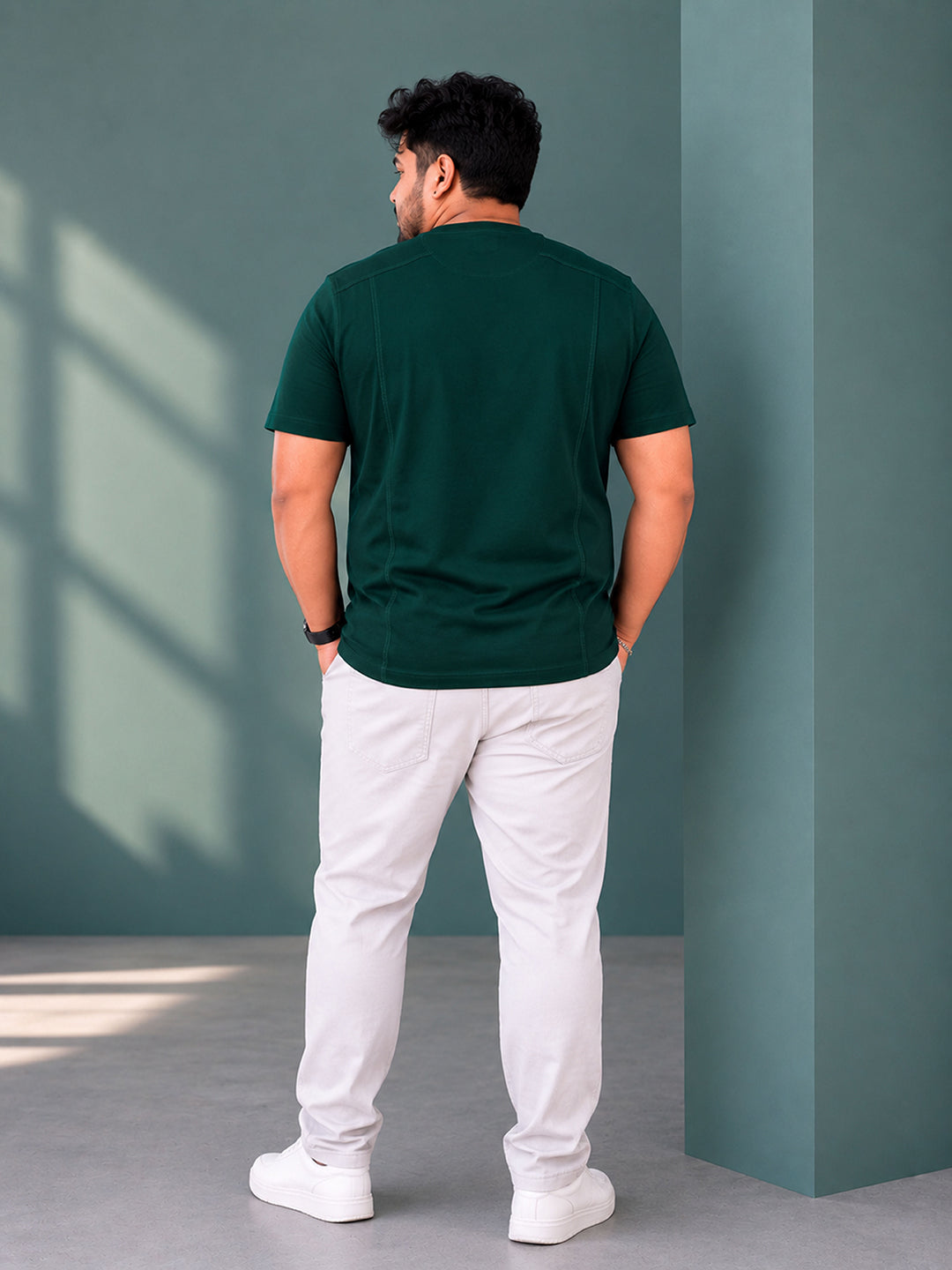 Plus Size Bottle Green T-Shirt