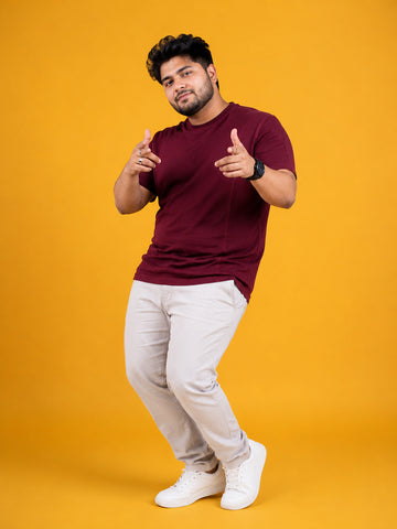 Plus Size Burgundy T-Shirt