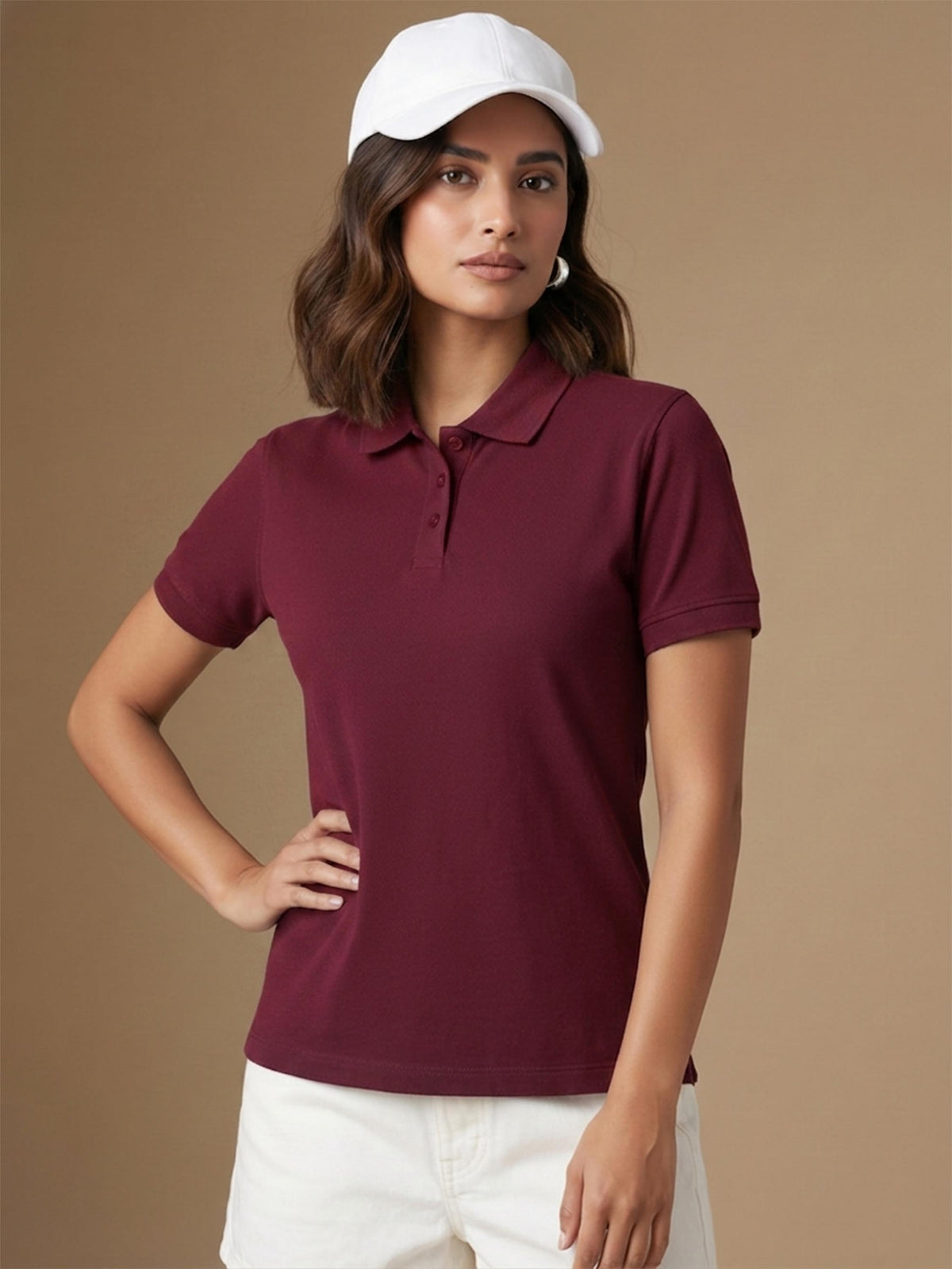 Burgundy Polo T-Shirt