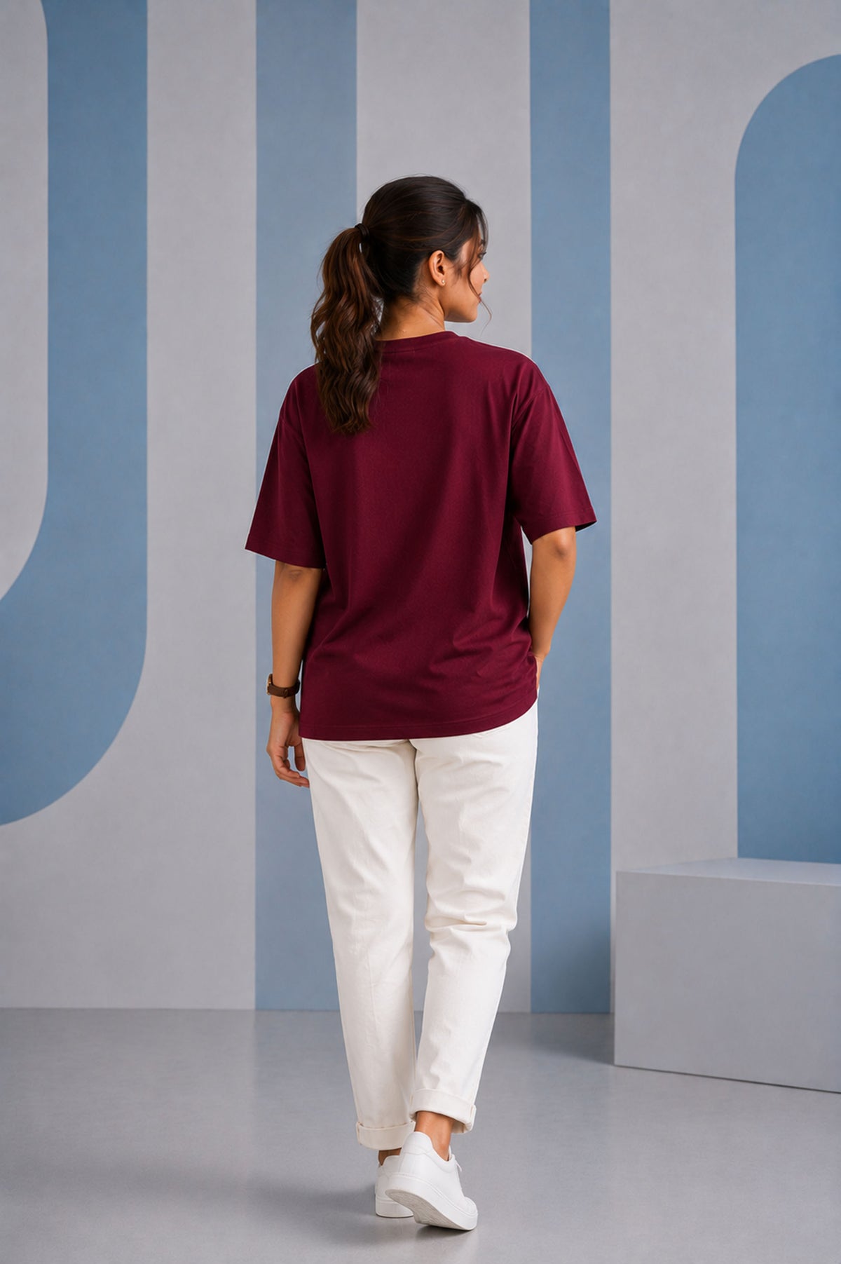 Burgundy Oversized T-Shirt