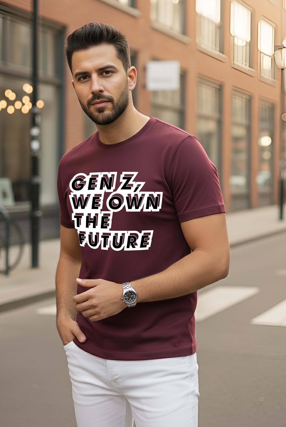 Mens Graphic Regular Half Sleeve T Shirt