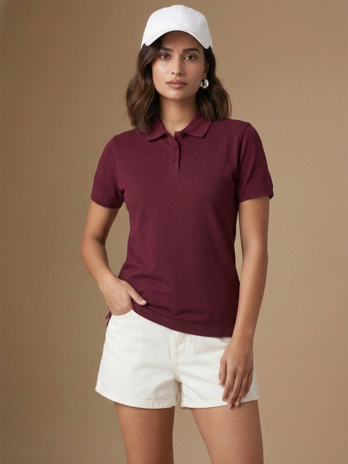 Burgundy Polo T-Shirt