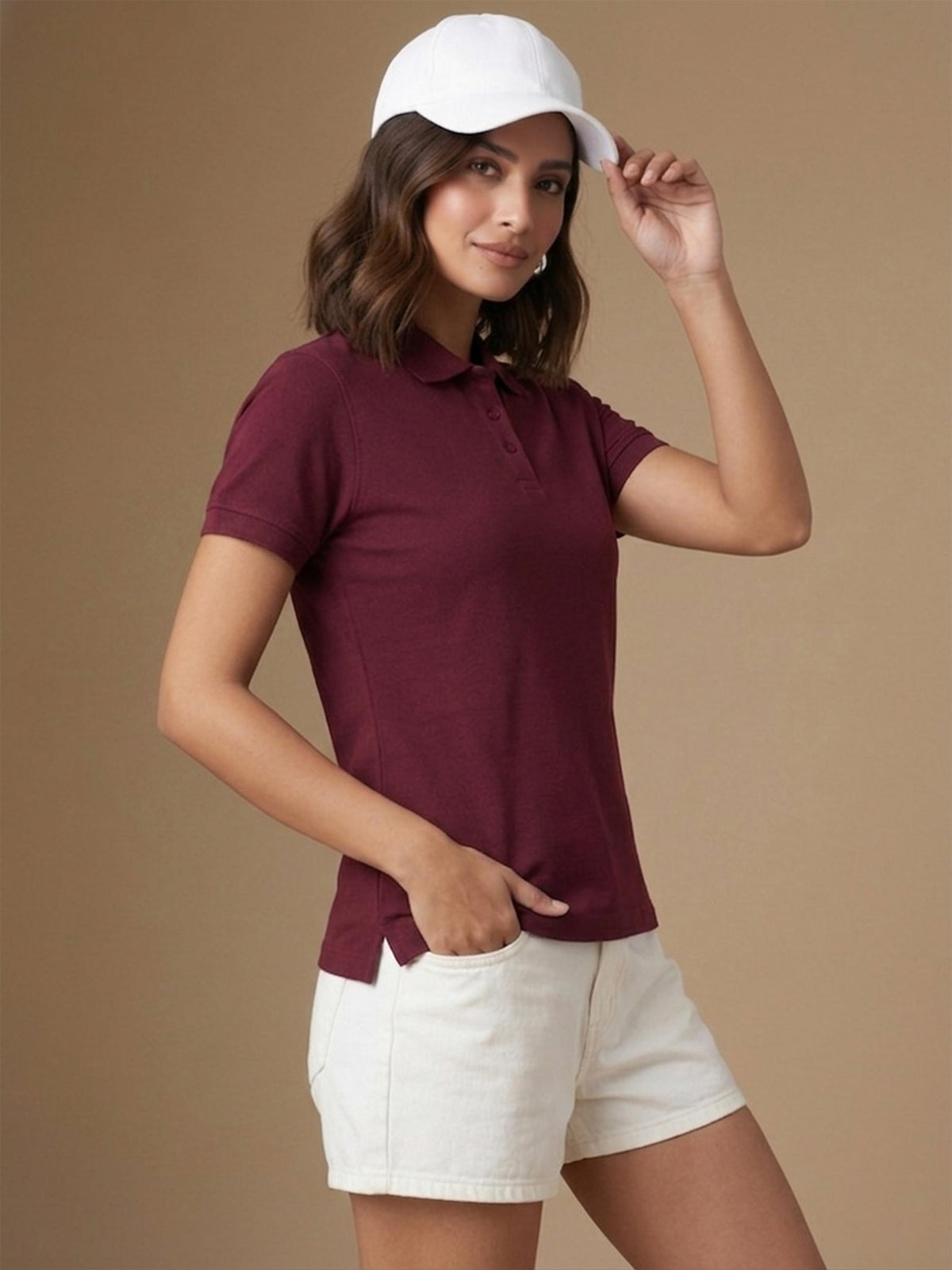 Burgundy Polo T-Shirt