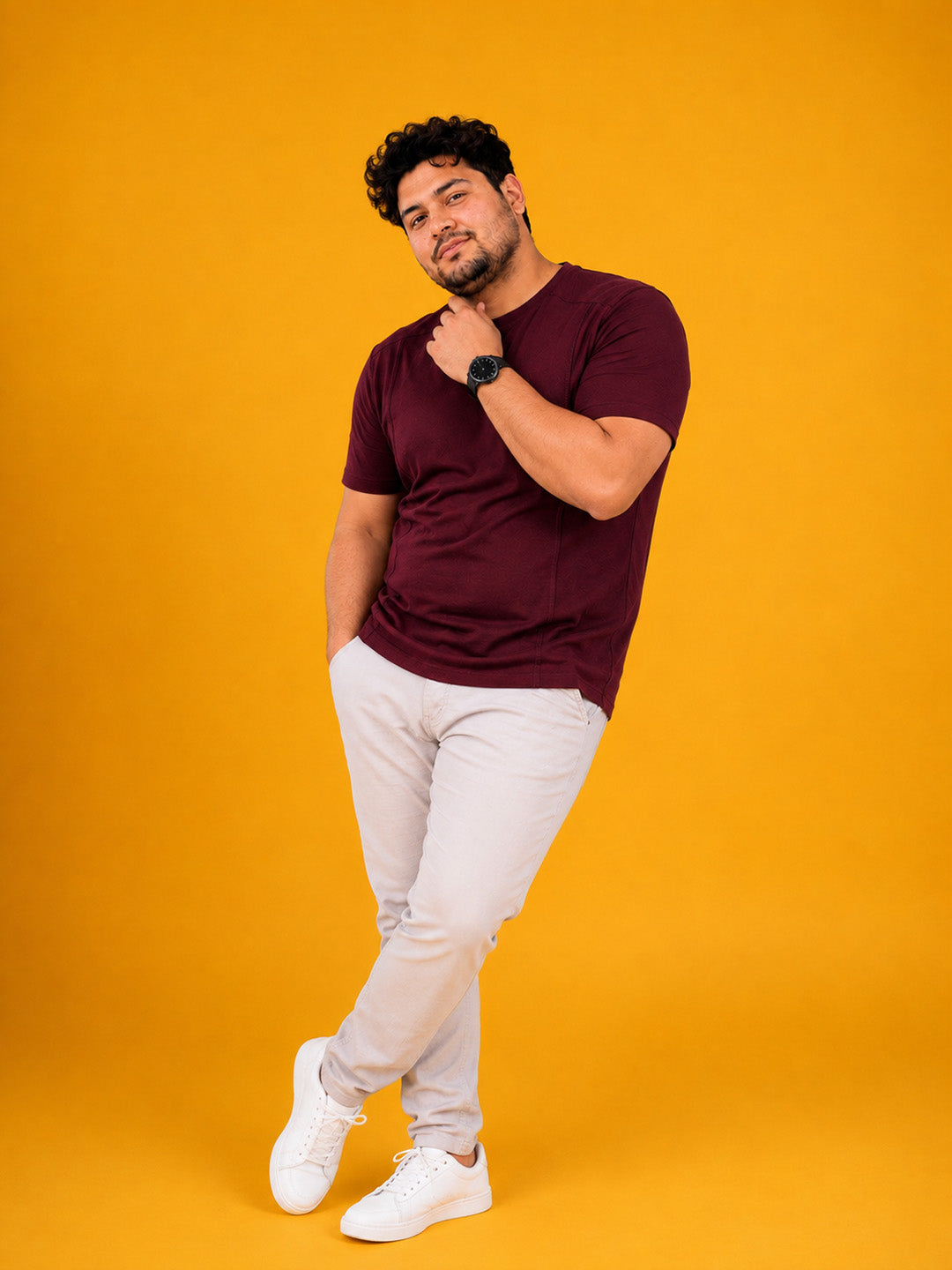 Plus Size Burgundy T-Shirt
