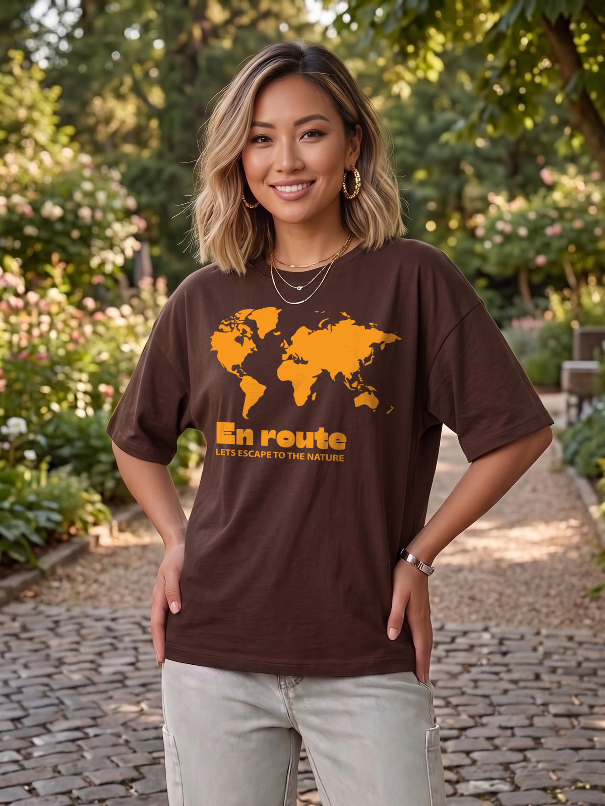 Graphic Oversized T-Shirt Route