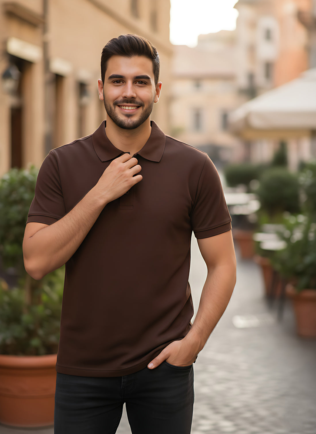 Coffee Brown Polo T-Shirt