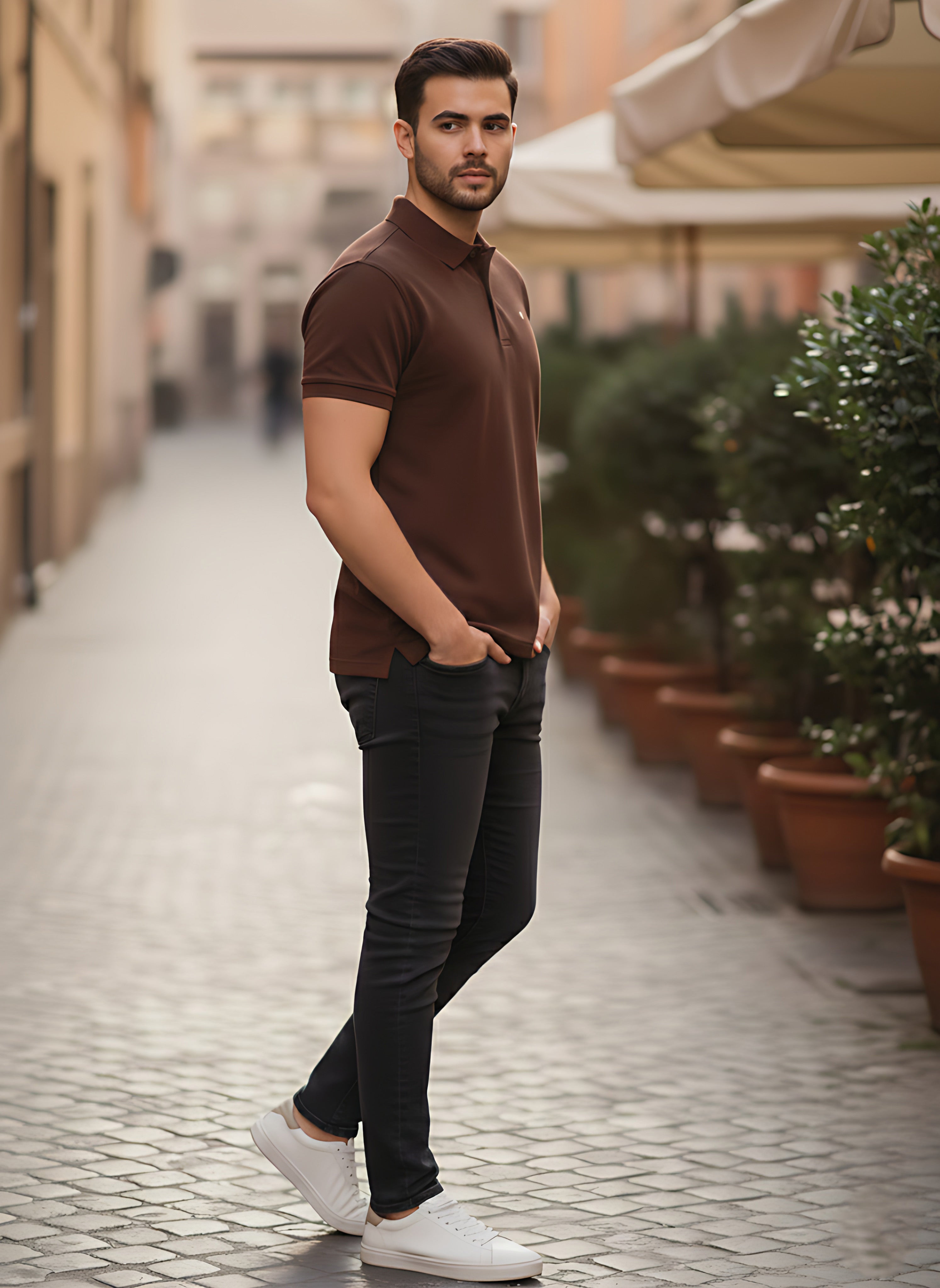 Coffee Brown Polo T-Shirt