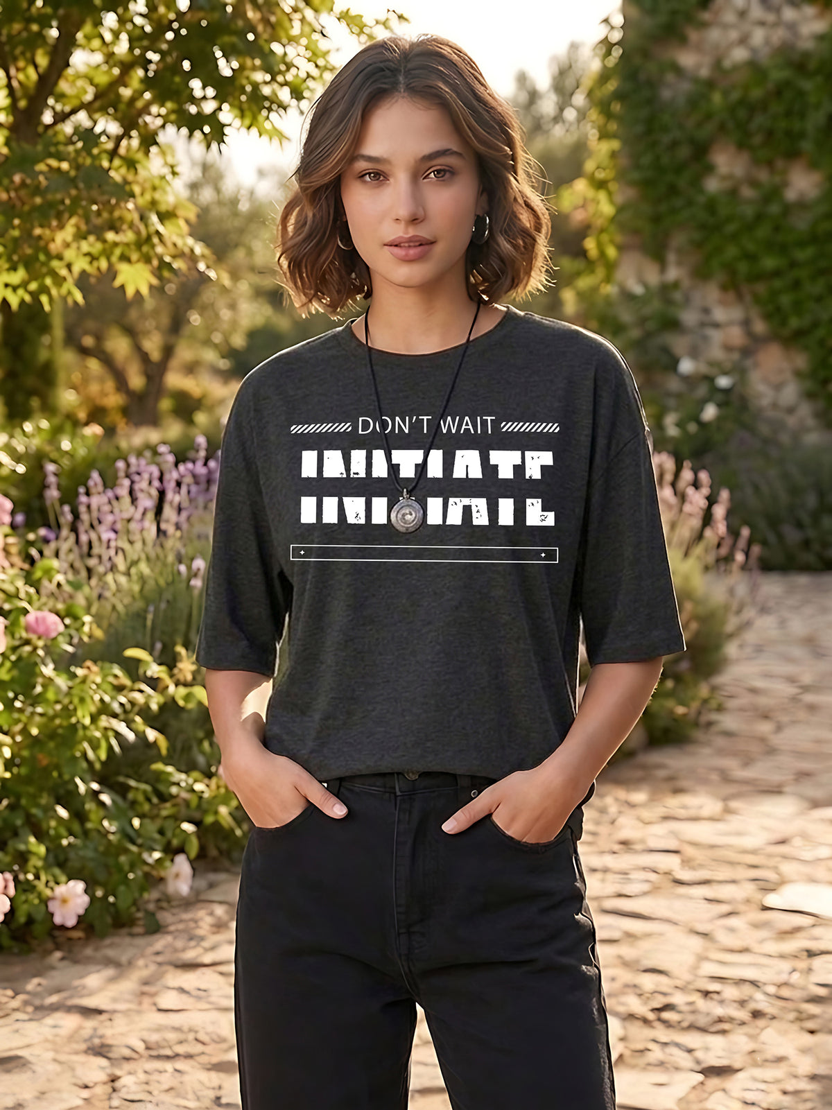 Graphic Oversized T-Shirt Initiate