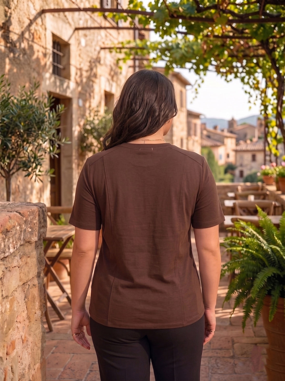 Coffee Brown Plus Size T-Shirt