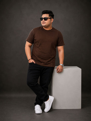 Plus Size Coffee Brown T-Shirt