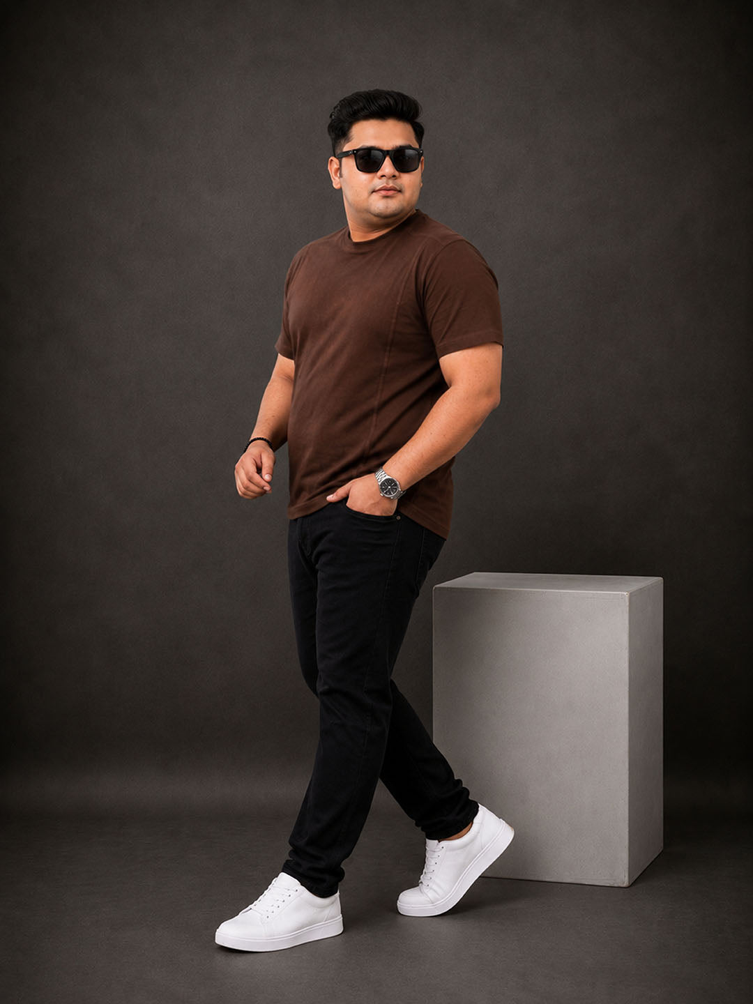 Plus Size Coffee Brown T-Shirt