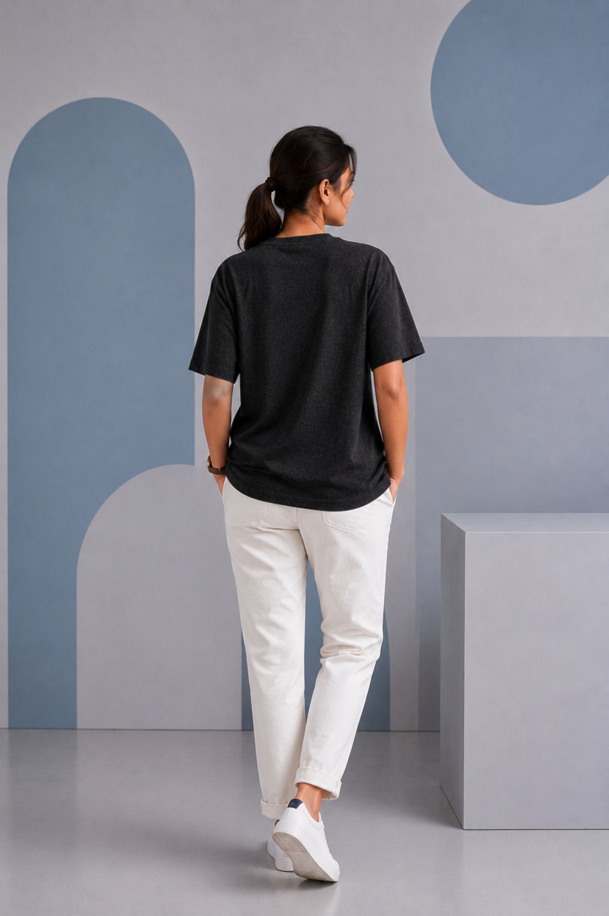 Charcoal Melange Oversized T-Shirt