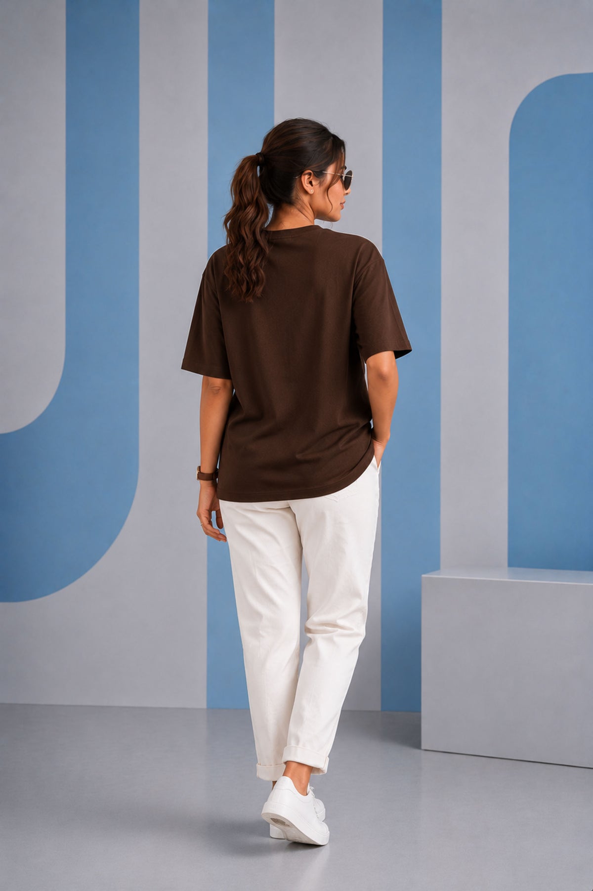 Coffee Brown Oversized T-Shirt