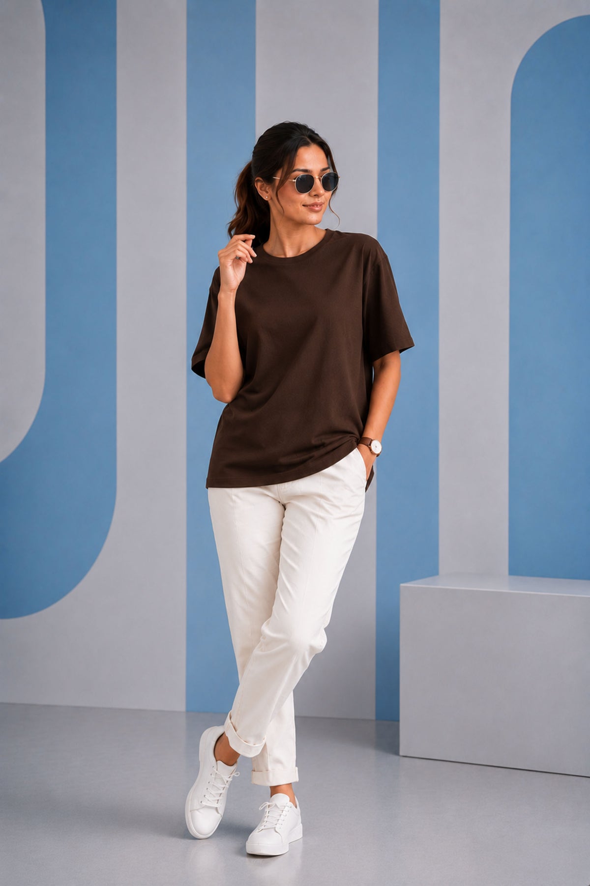 Coffee Brown Oversized T-Shirt