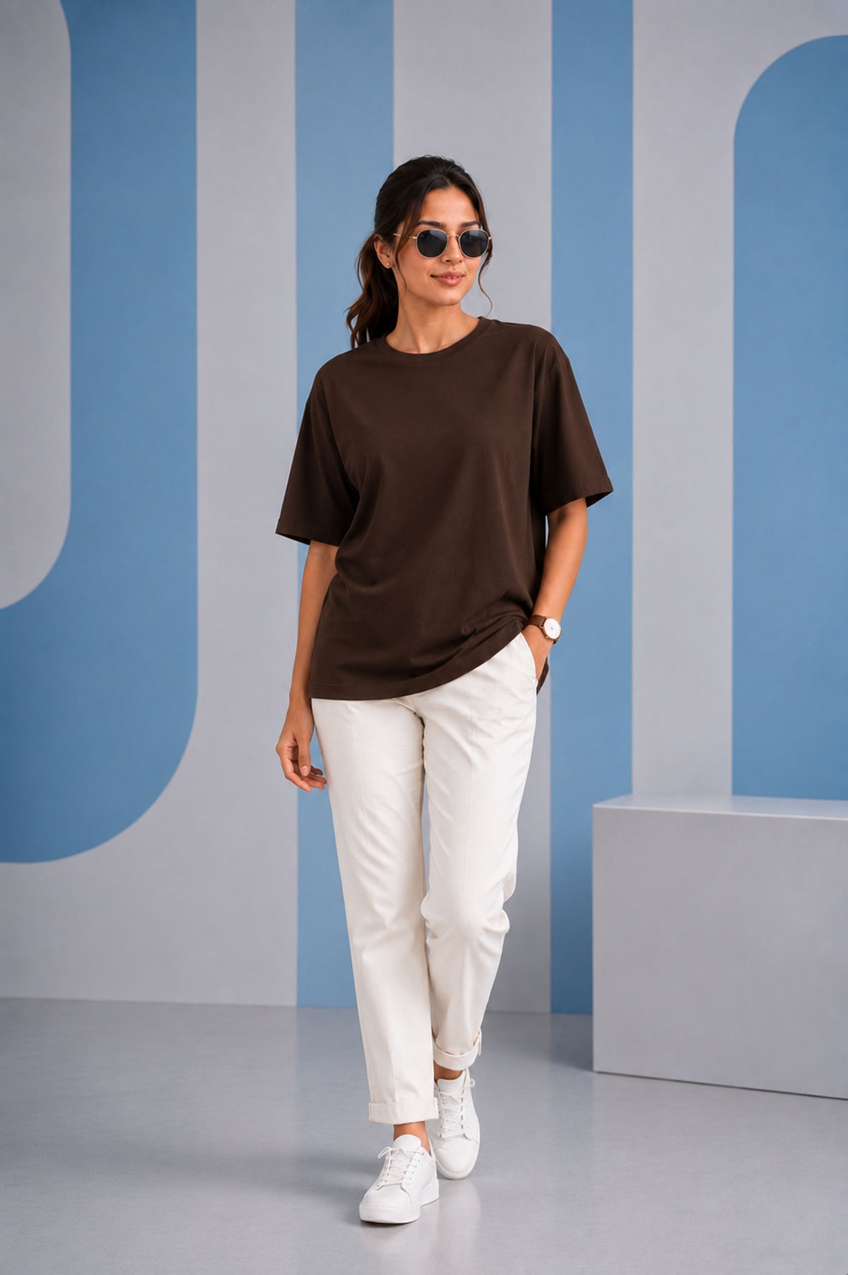 Coffee Brown Oversized T-Shirt