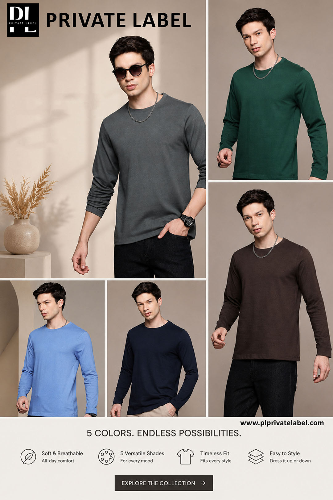 Long Sleeve AirForce Blue T-Shirt