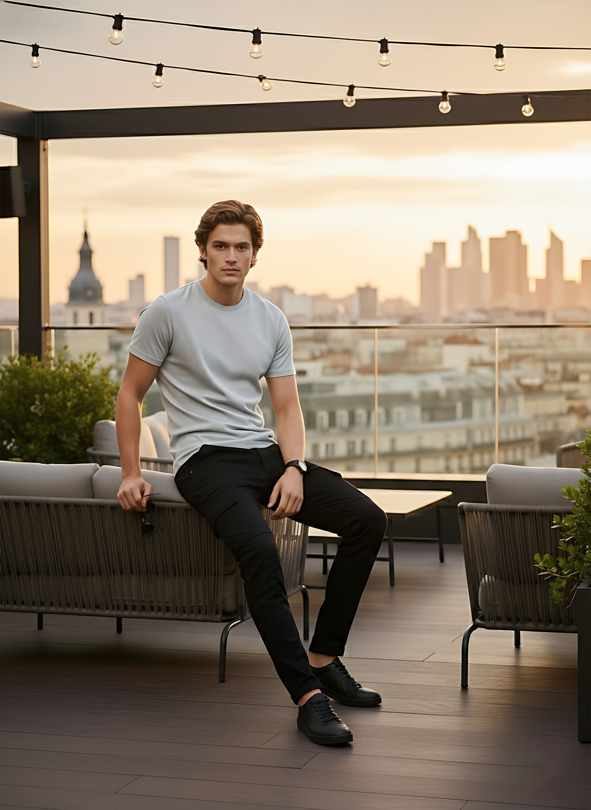 Half Sleeve  Grey Melange T-Shirt