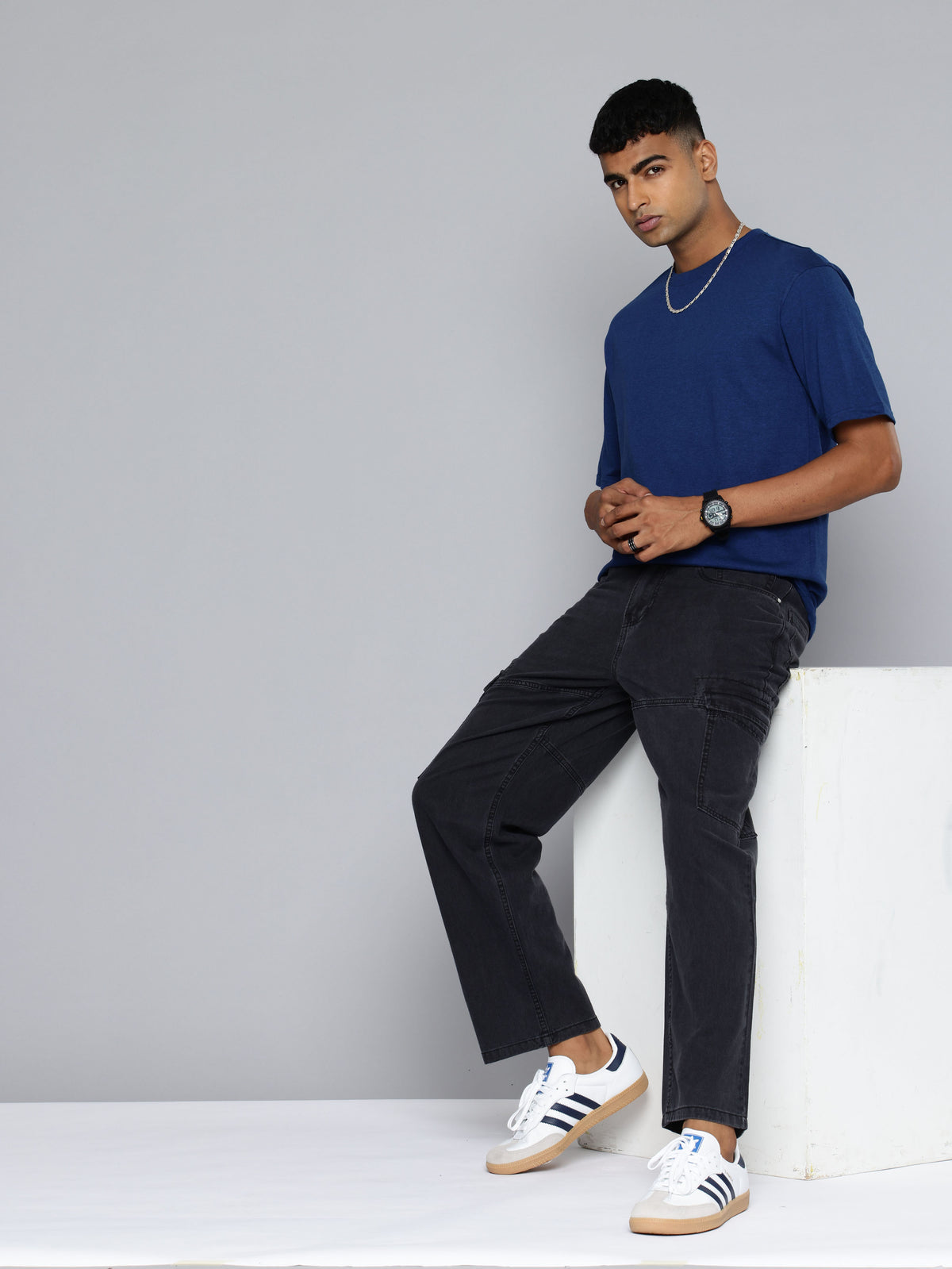 Oversized Airforce Blue T-shirt