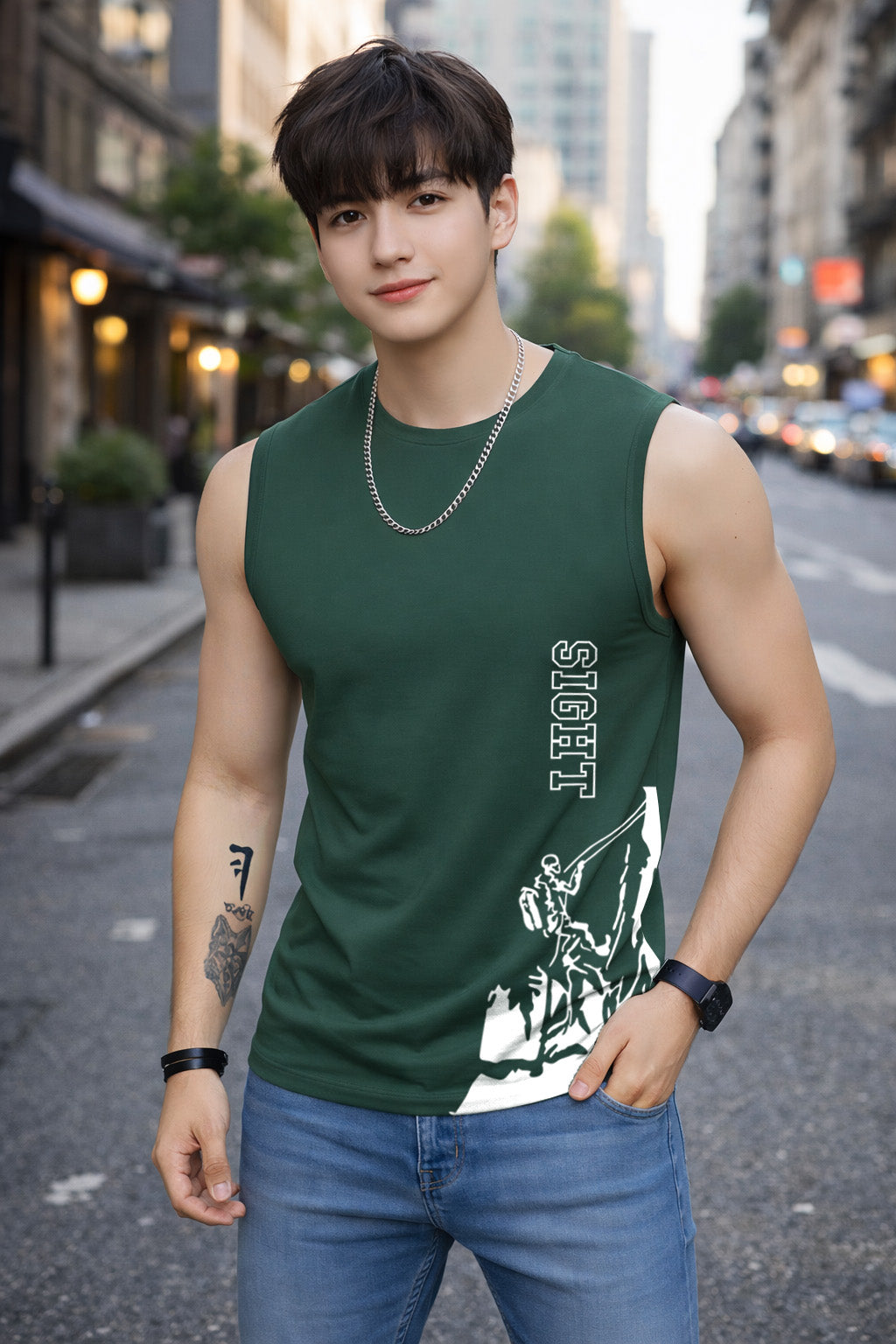 MENS GRAPHIC SLEEVELESS SIGHT