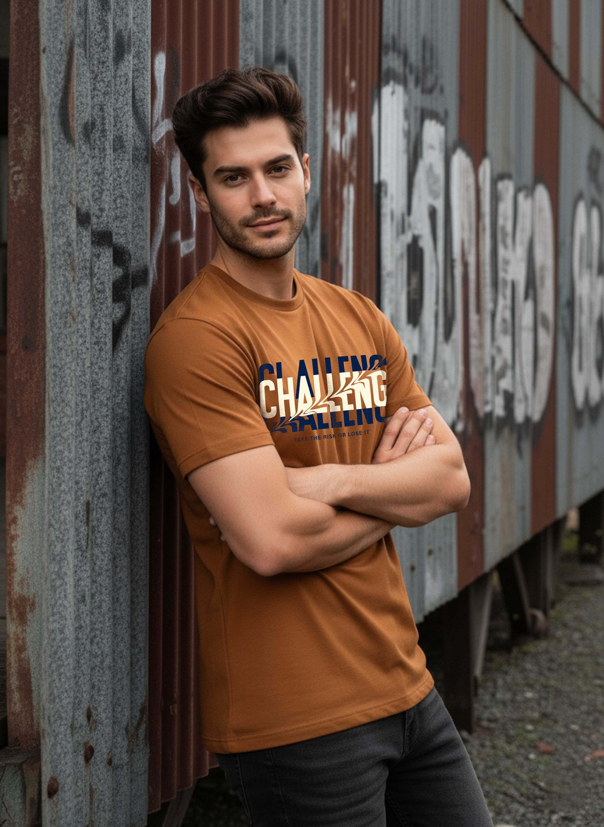 Mens Graphic Regular Half Sleeve T Shirt