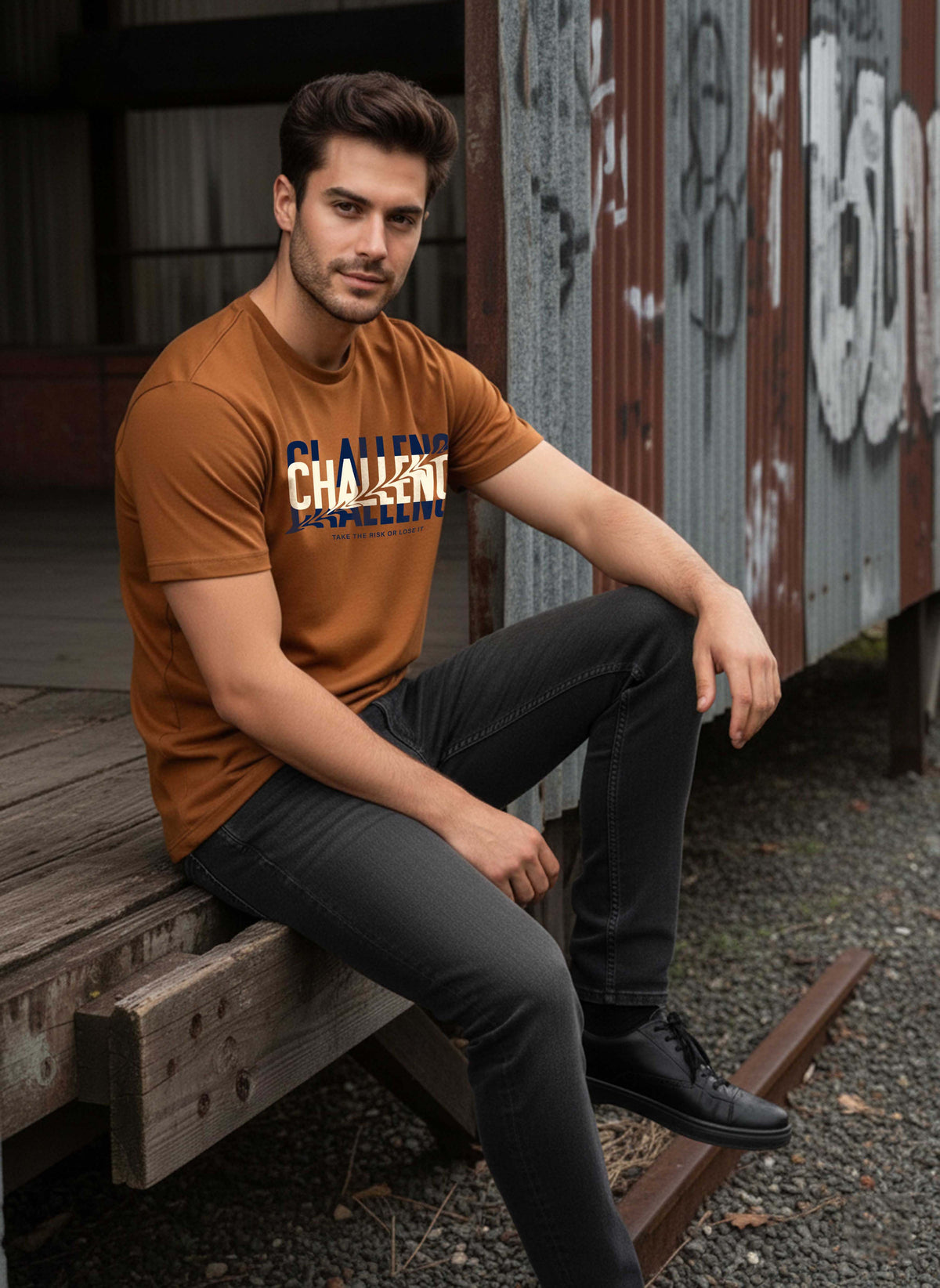 Mens Graphic Regular Half Sleeve T Shirt