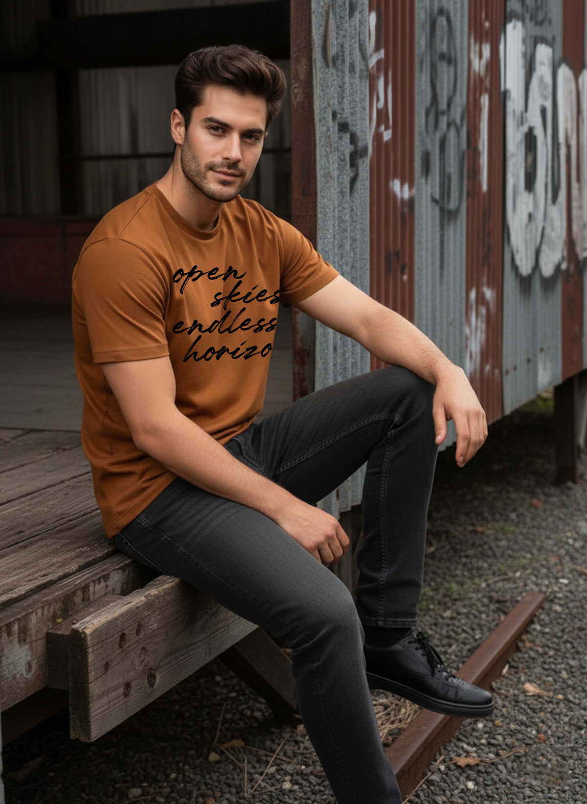 Mens Graphic Regular Half Sleeve T Shirt
