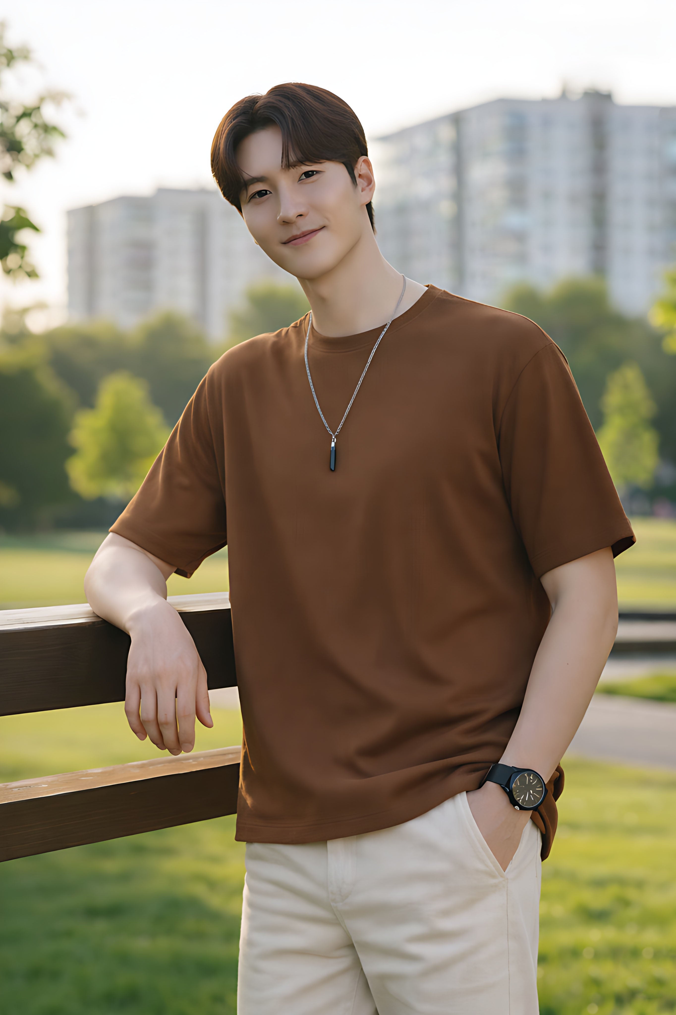 Oversized Mustard Brown T-Shirt