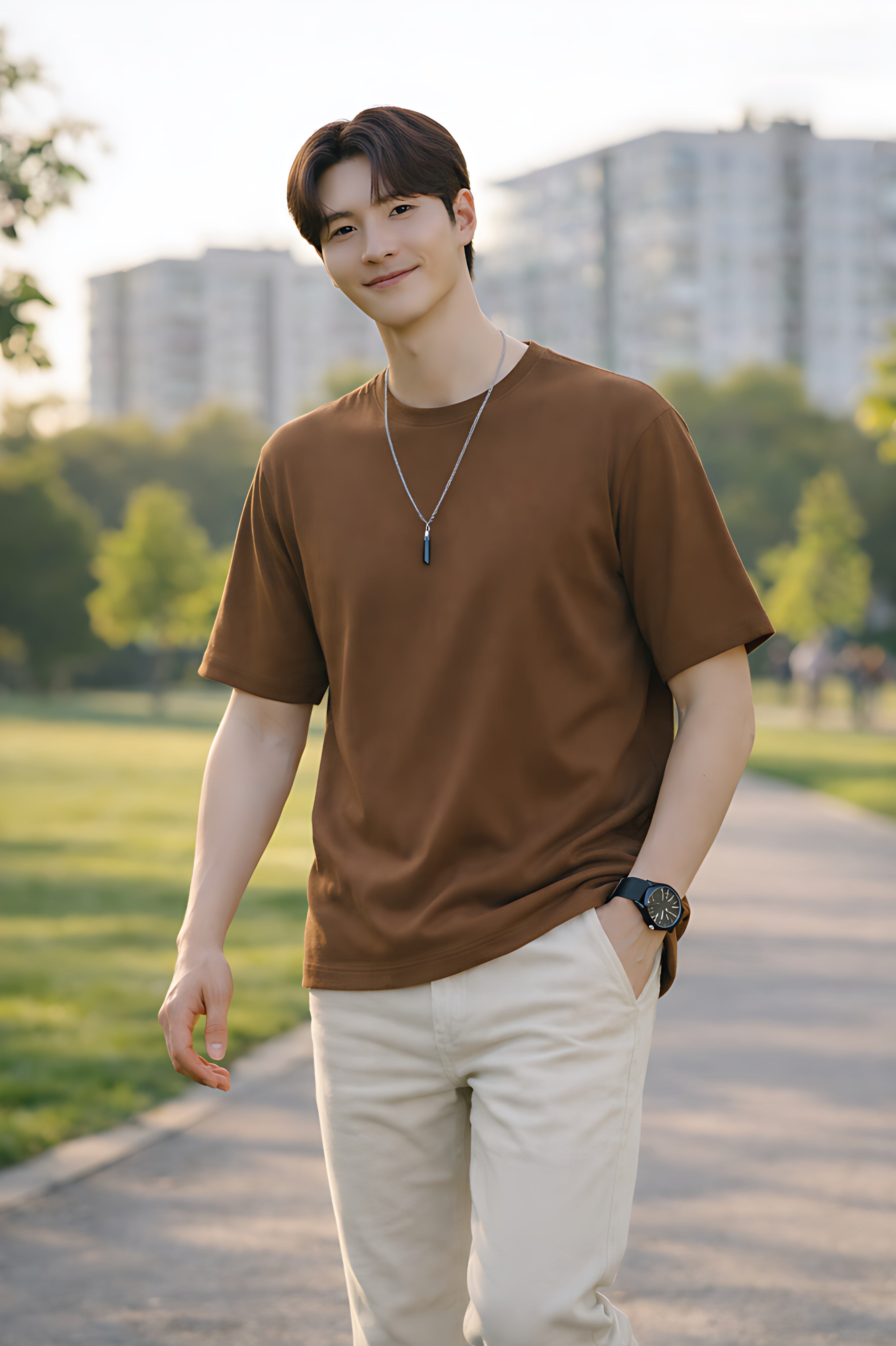 Oversized Mustard Brown T-Shirt