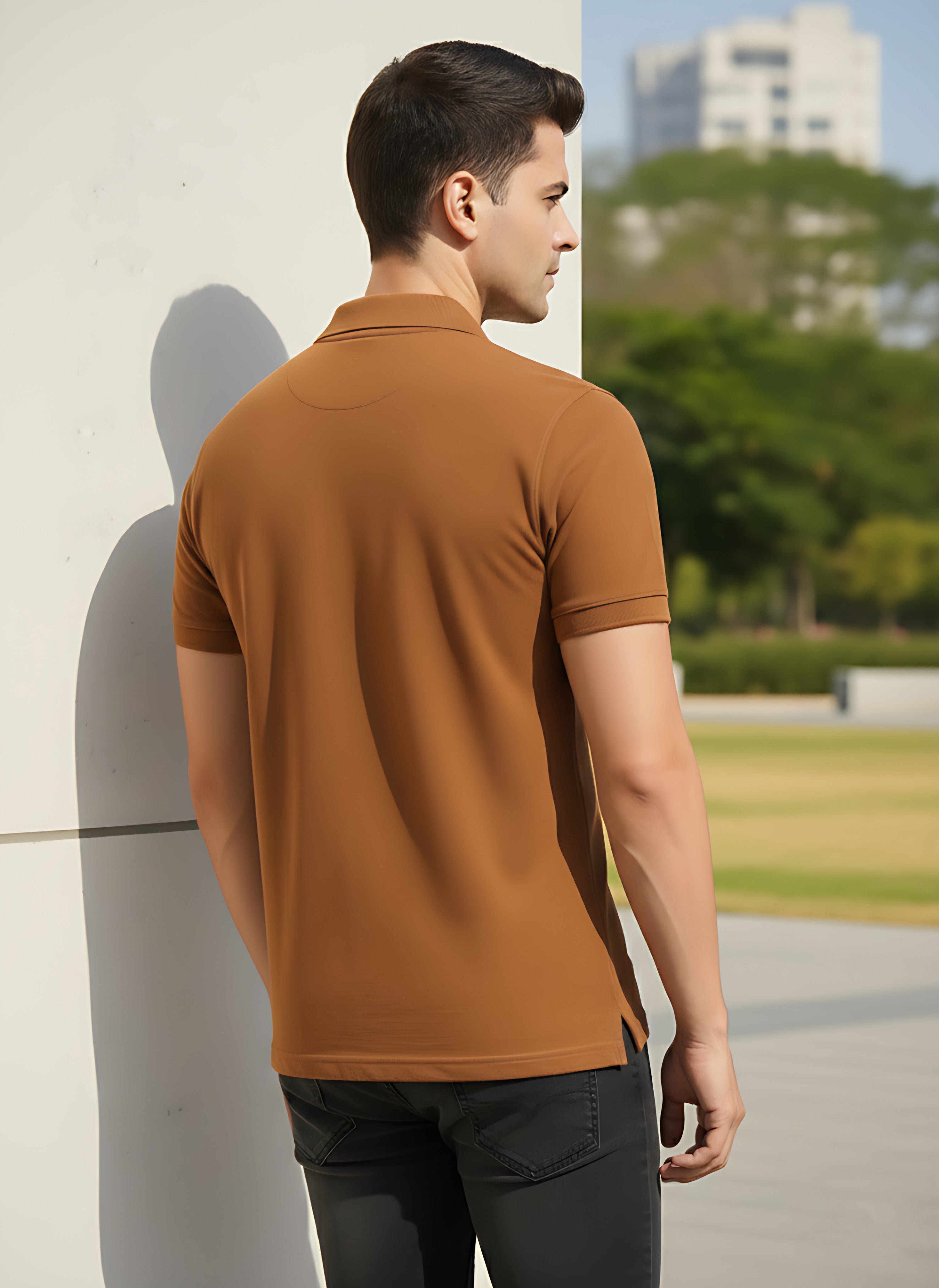 Mustard Brown  Polo T-Shirt