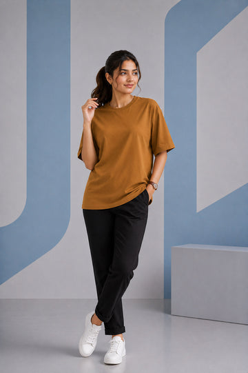 Mustard Brown Oversized T-Shirt