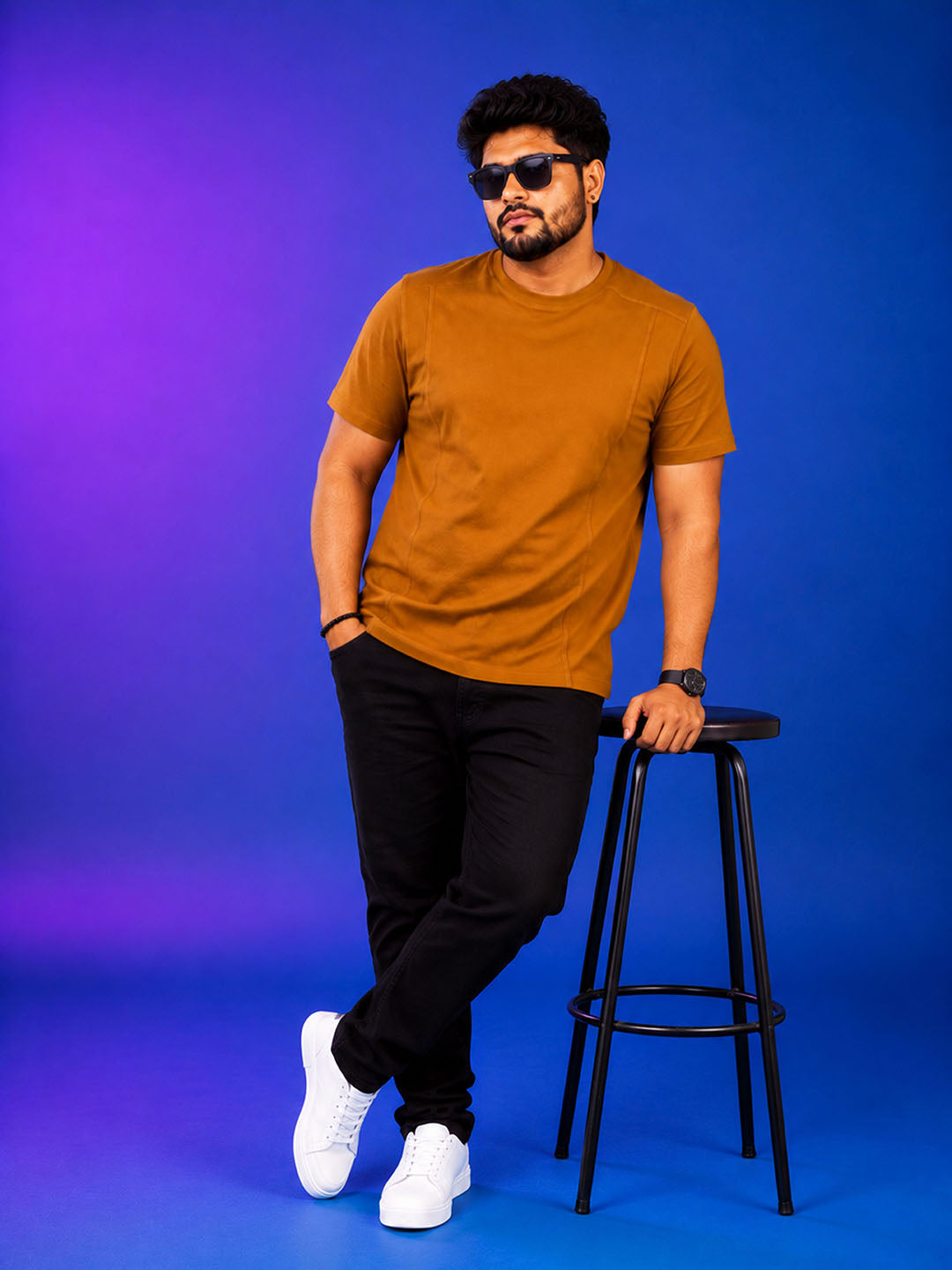 Plus Size Grey Mustard T-Shirt