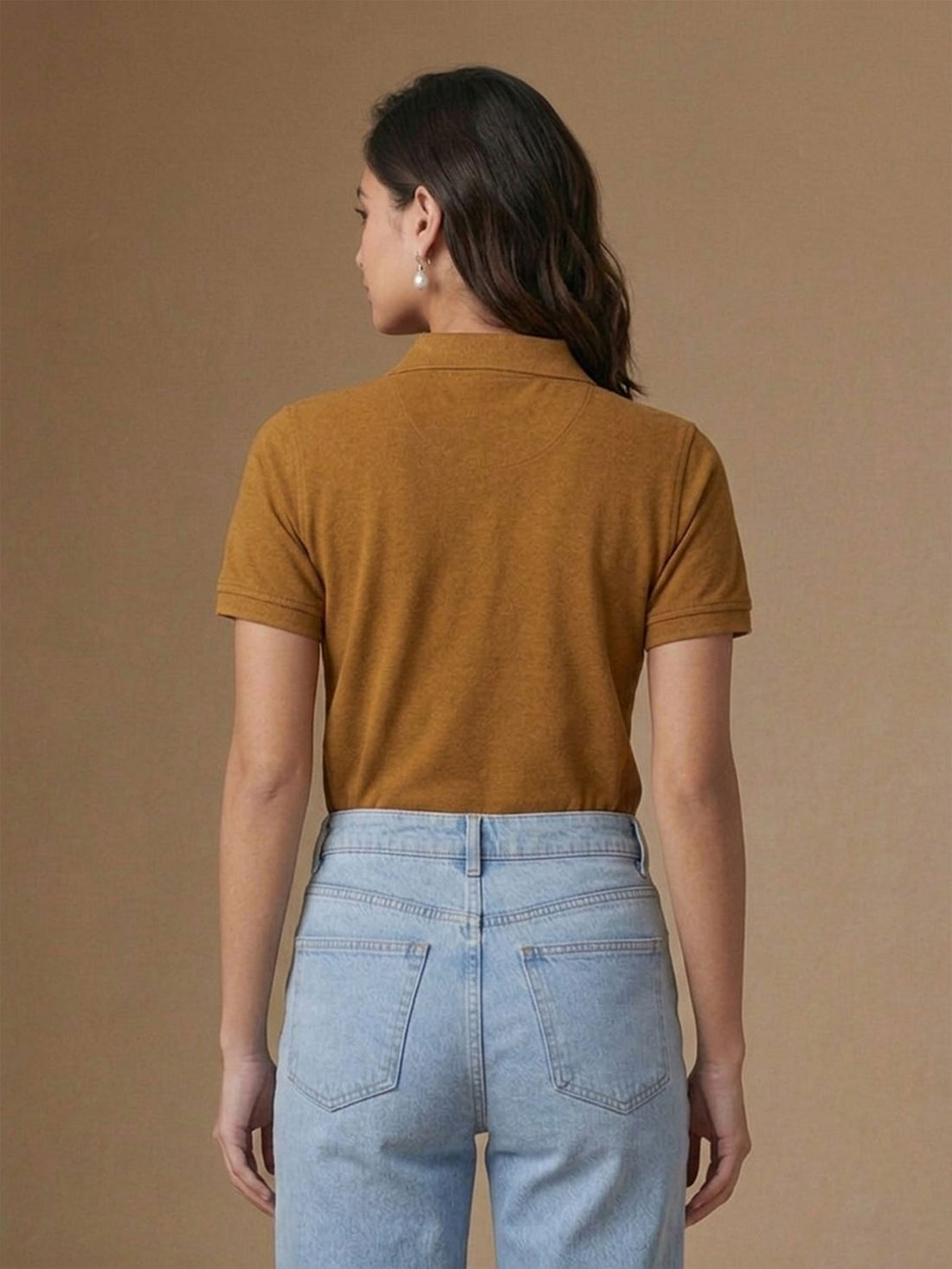 Mustard Brown Polo T-Shirt