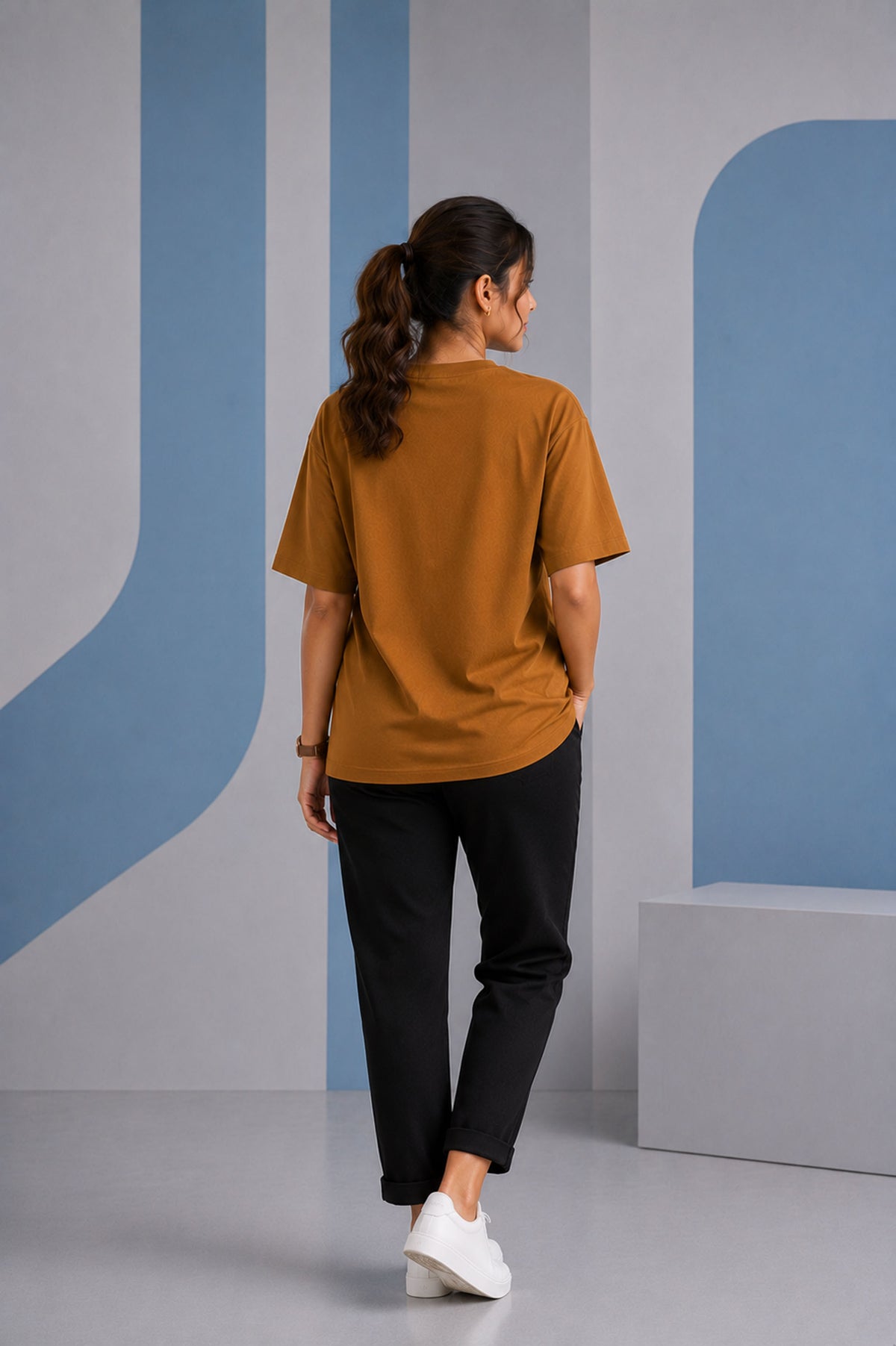 Mustard Brown Oversized T-Shirt