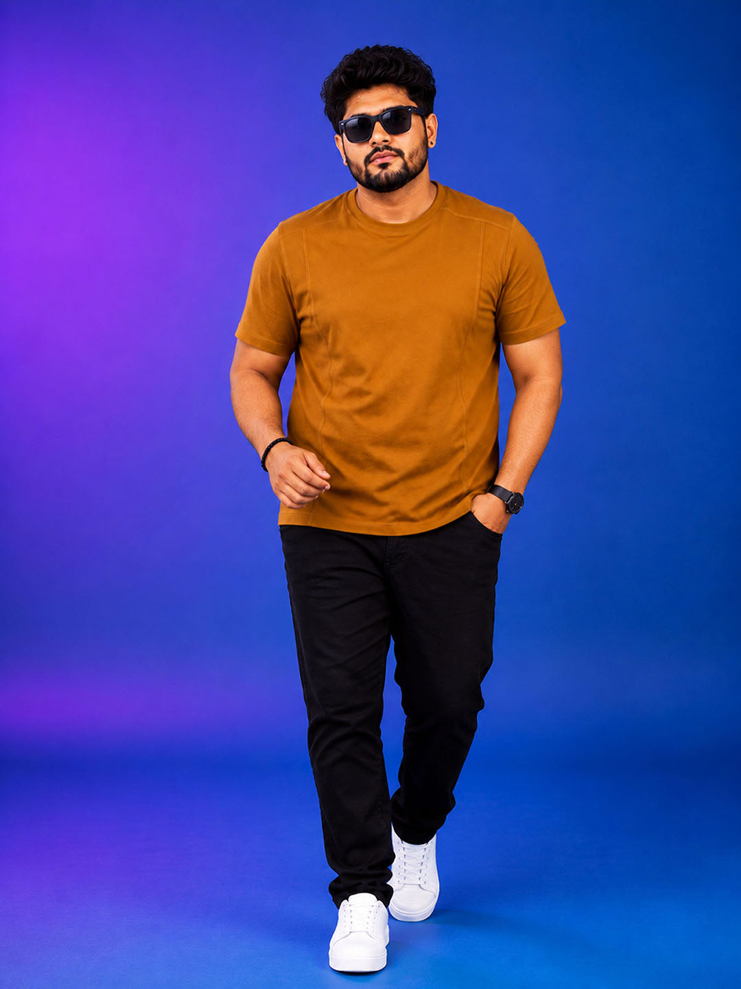 Plus Size Grey Mustard T-Shirt