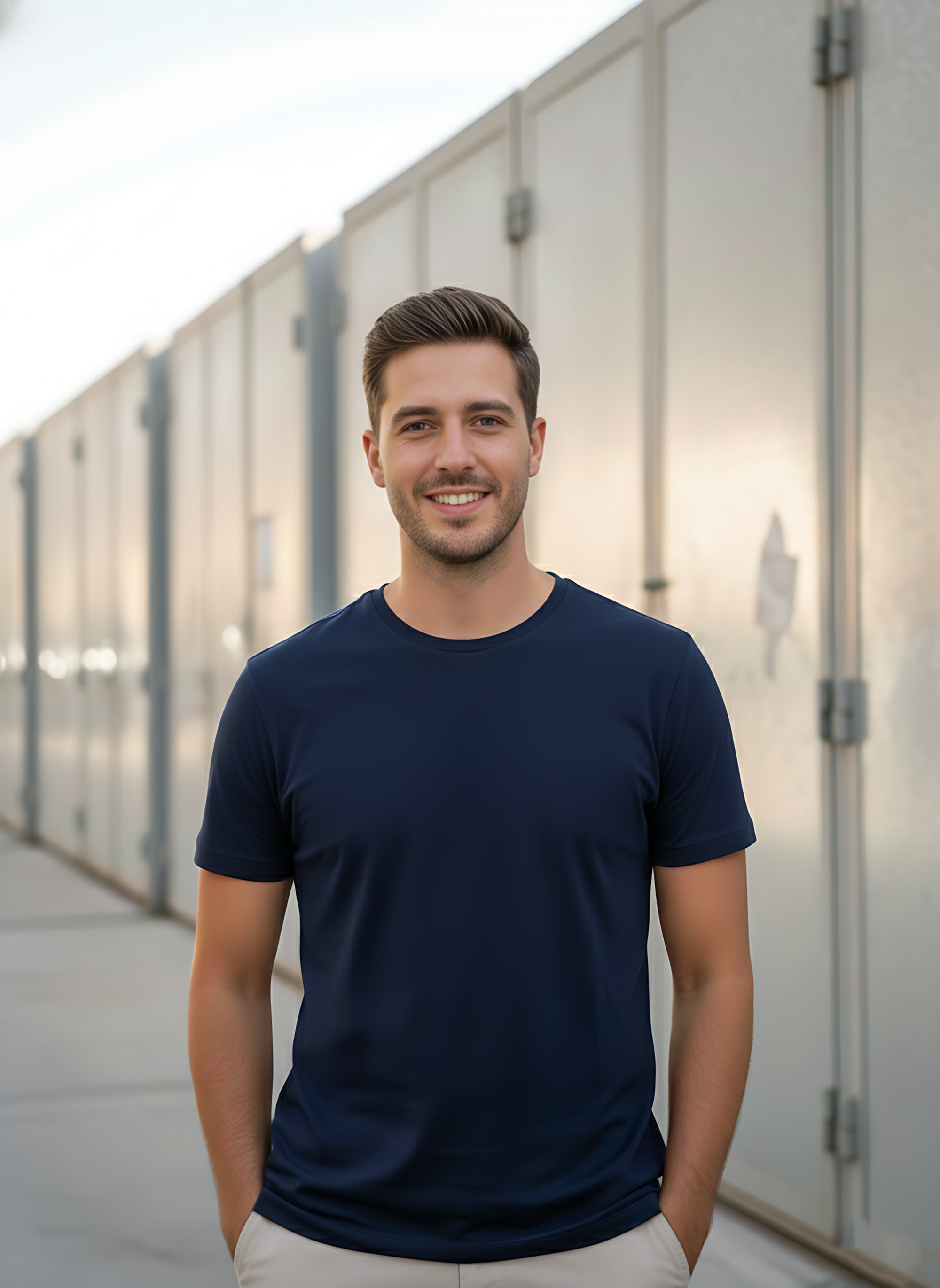 Half Sleeve  Navy T-Shirt