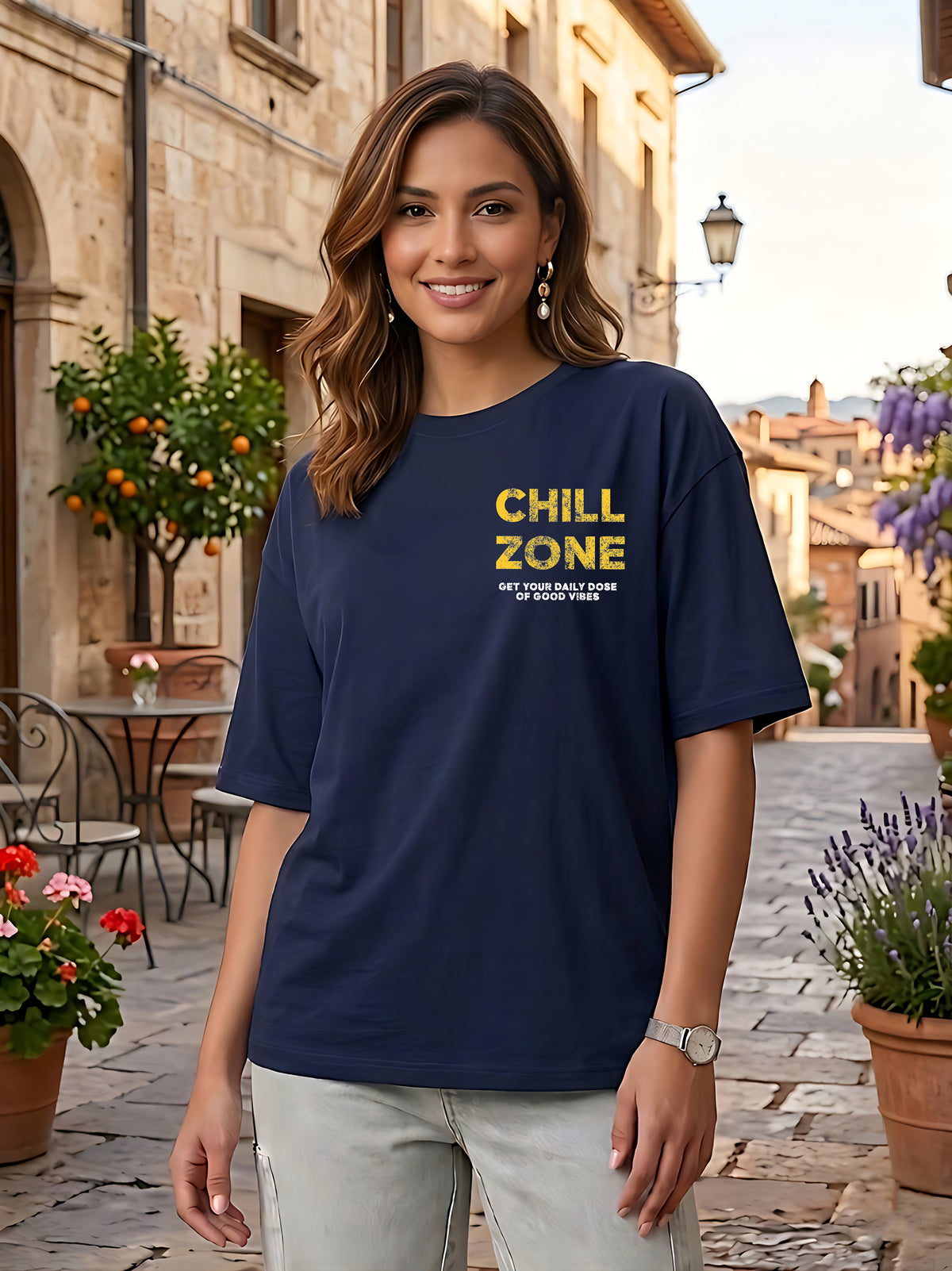 Graphic Oversized T-Shirt Chill