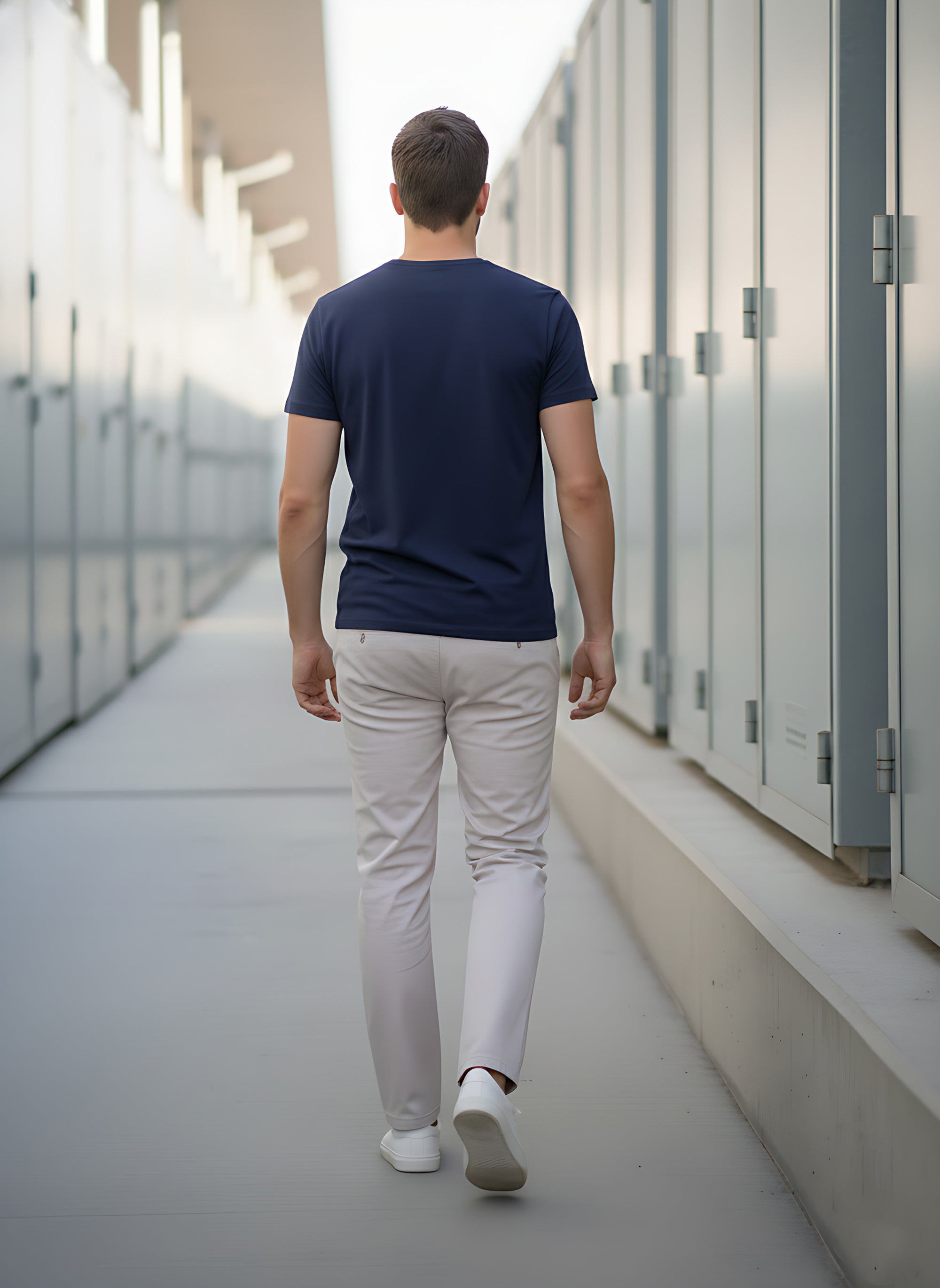Half Sleeve  Navy T-Shirt