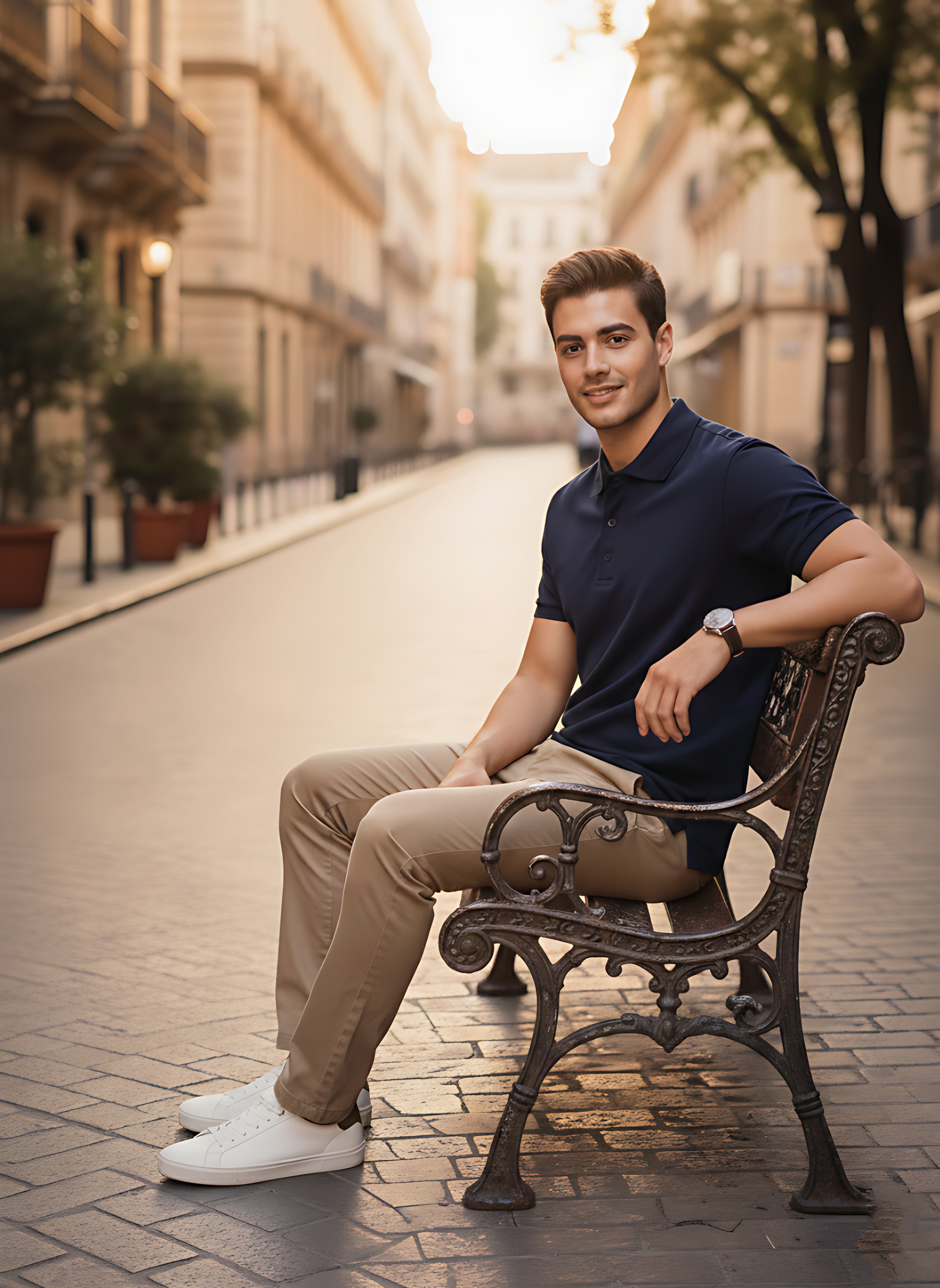 Navy  Polo T-Shirt