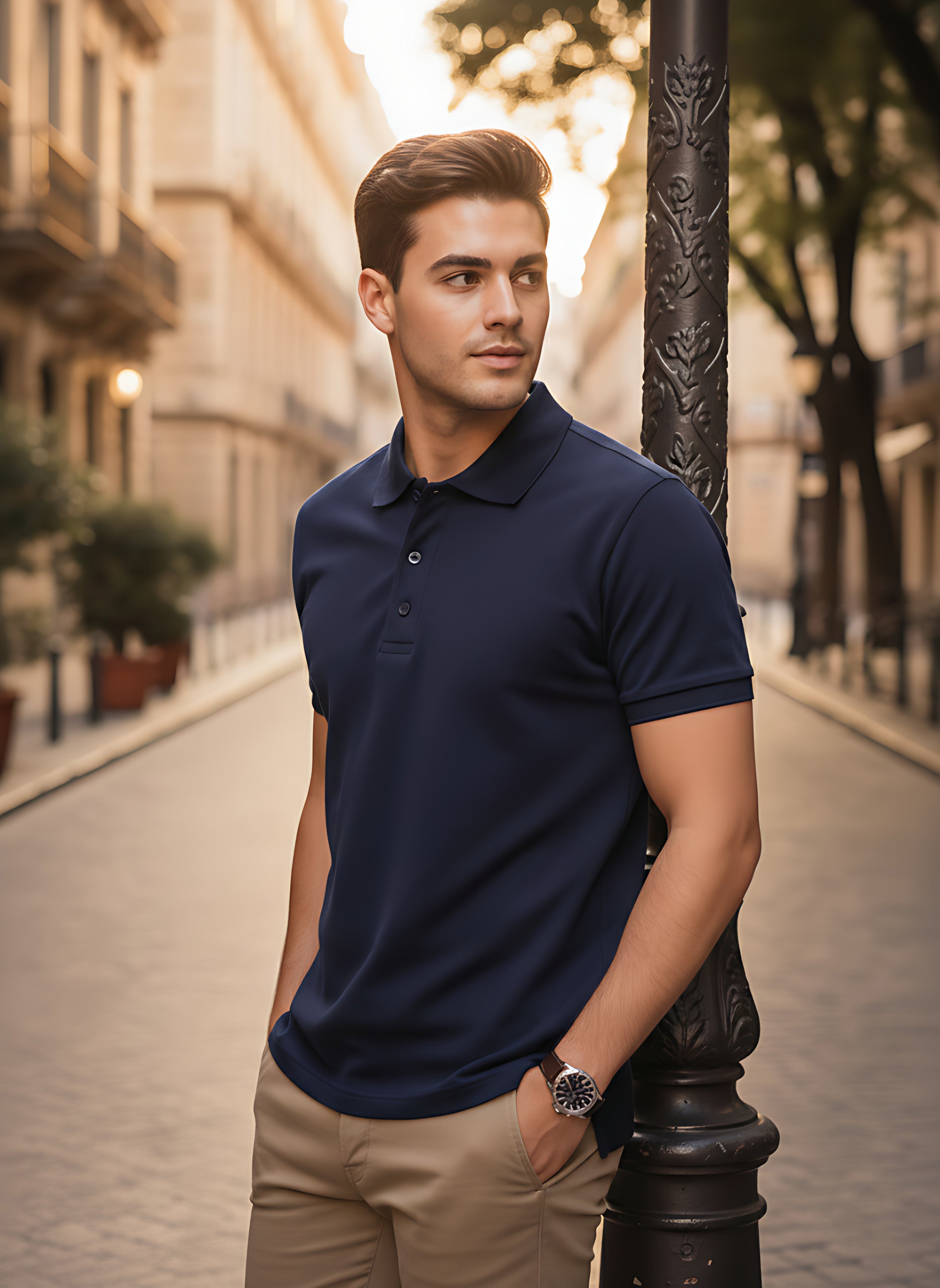 Navy  Polo T-Shirt