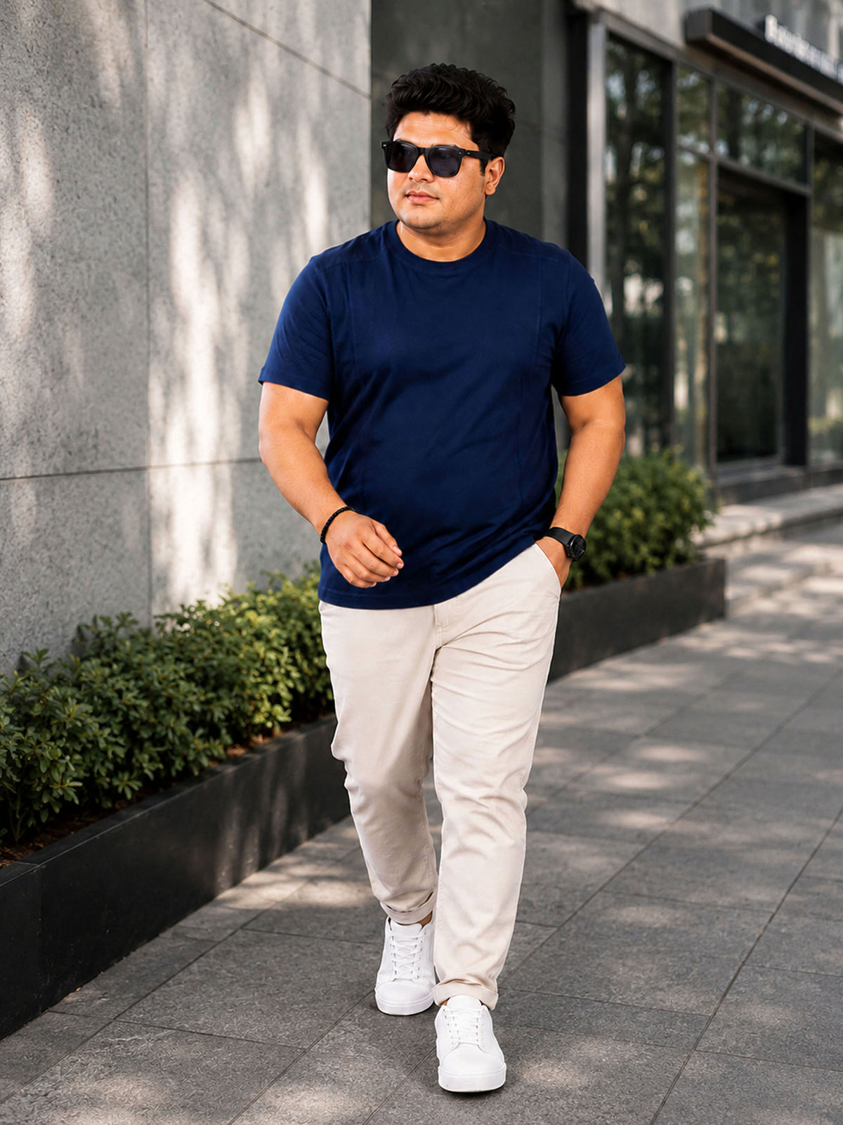 Plus Size Navy T-Shirt Regular